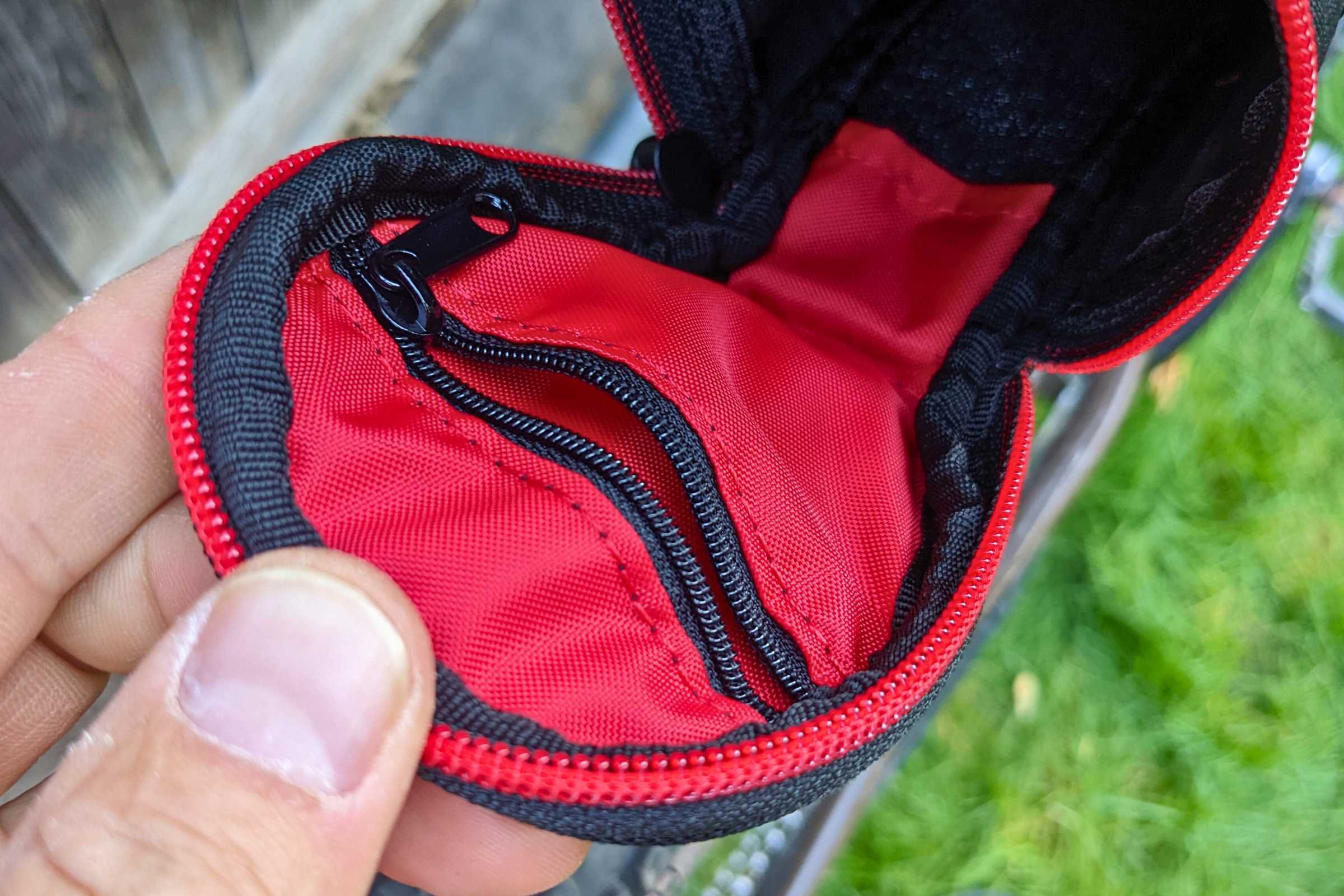   The Axiom wedge bike seat bag is surprisingly spacious for a simple bike bag.  
