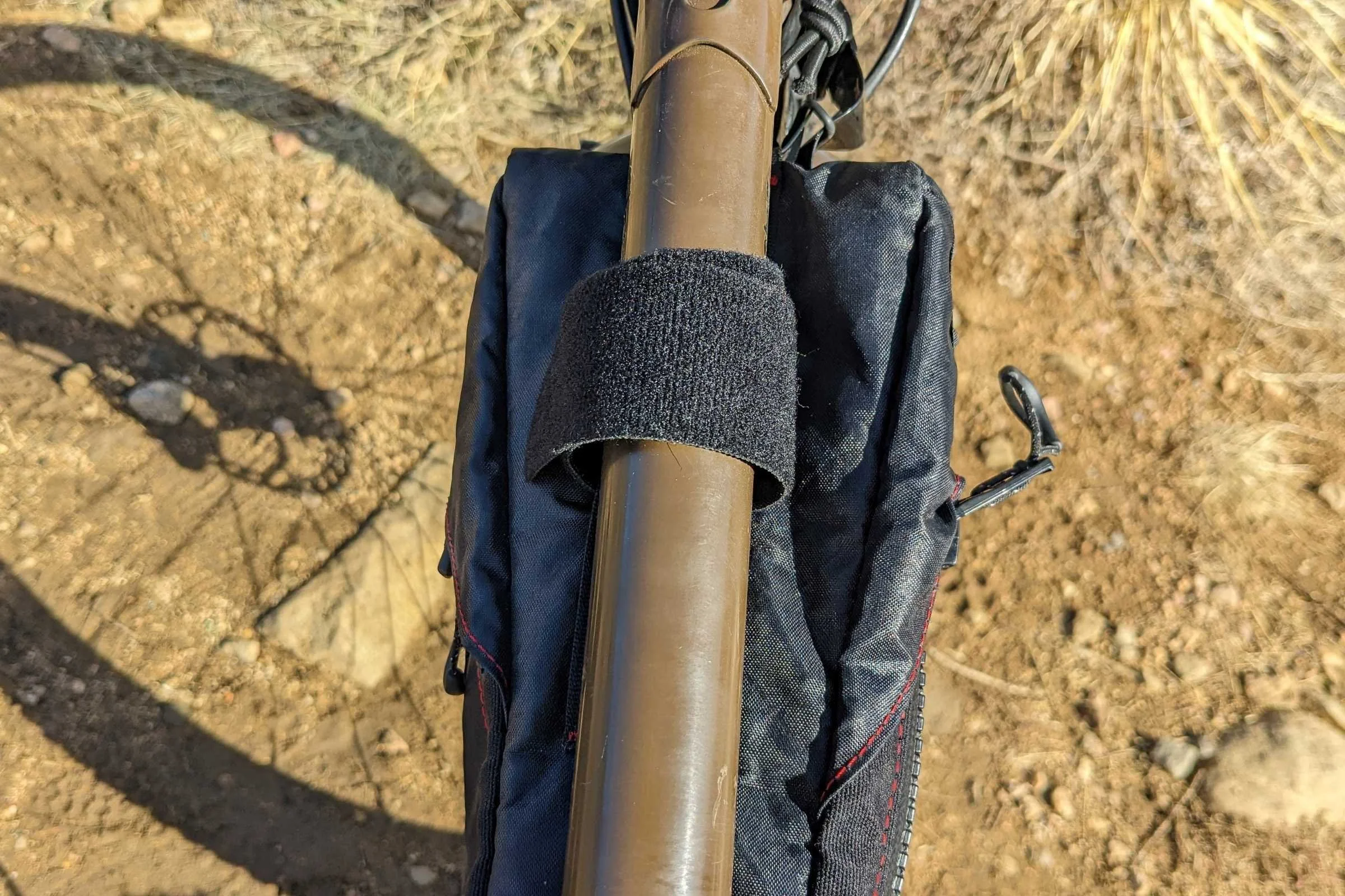   The Revelate Ranger’s attachment system works well to attach the bag to corresponding parts of the bike.  