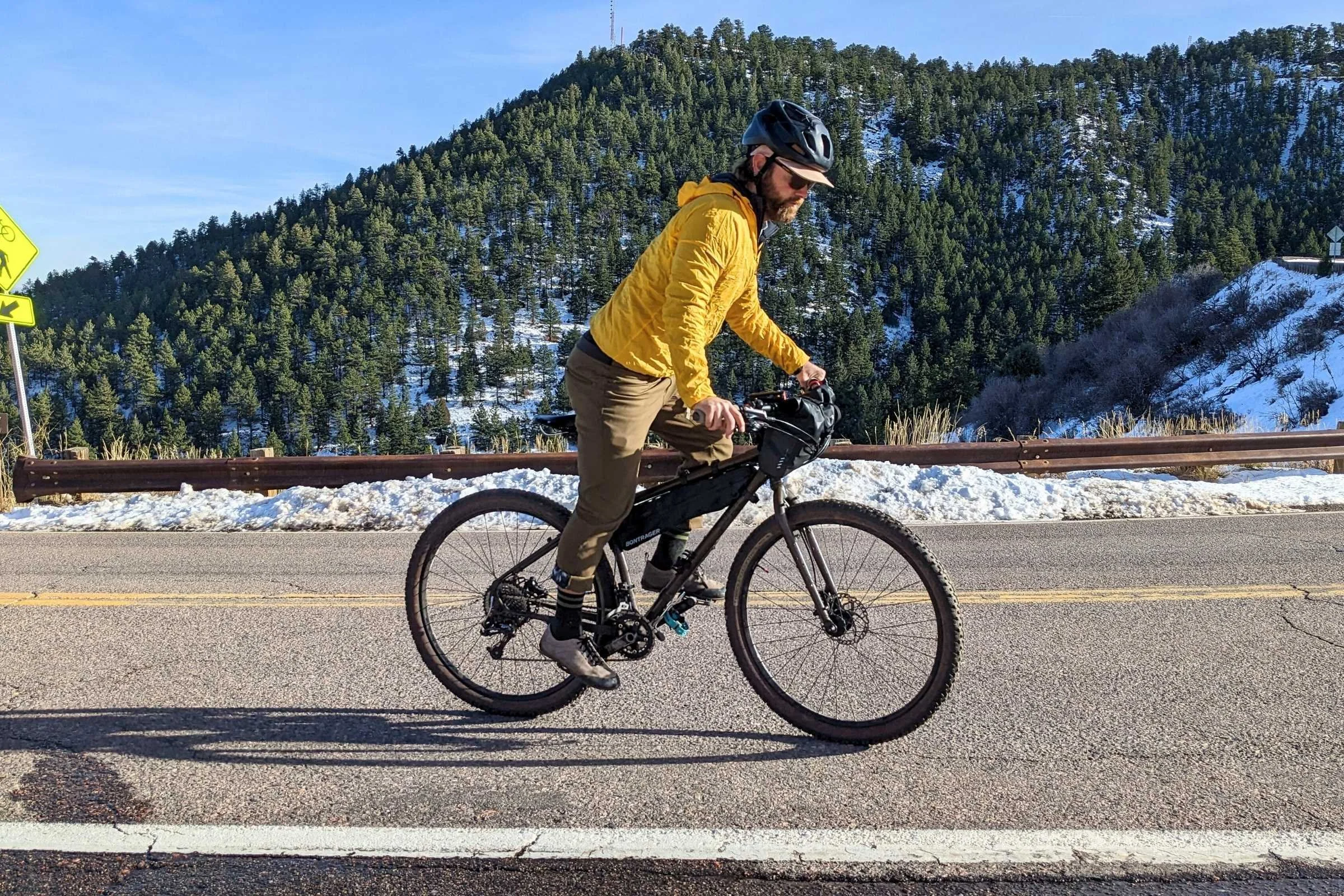   While the straps were very secure, the stiff rubbery material and the camming buckles on the Bontrager Adventure Boss can get in the way while pedaling.  