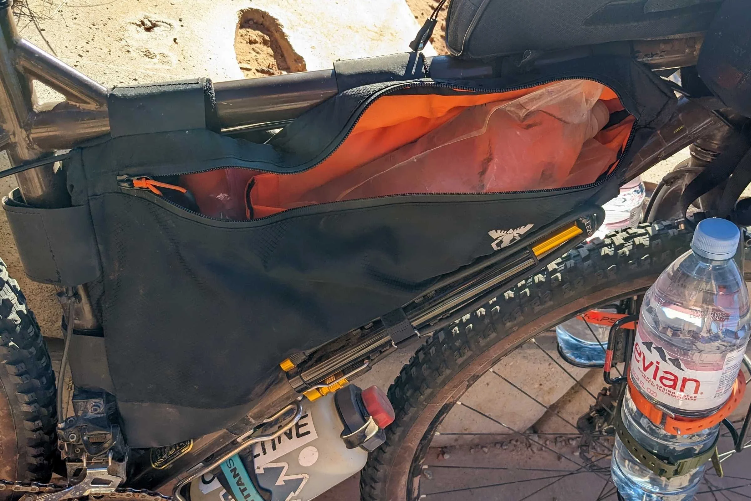   The Trail Mountain Full Frame bike bag is our favorite affordable bike bag.  