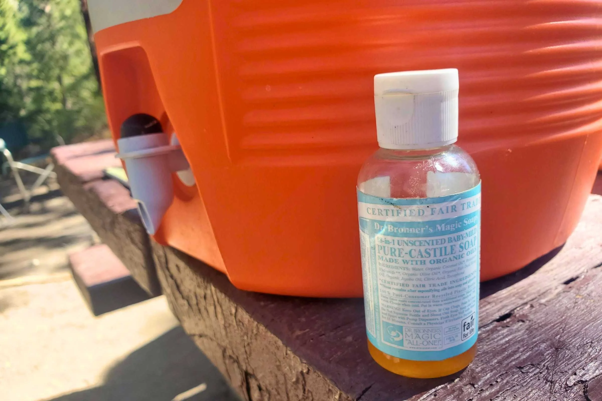   Dr. Bronner’s liquid soap is highly biodegradable, affordable, and widely available. We recommend the “Baby Unscented” version for dishwashing.  