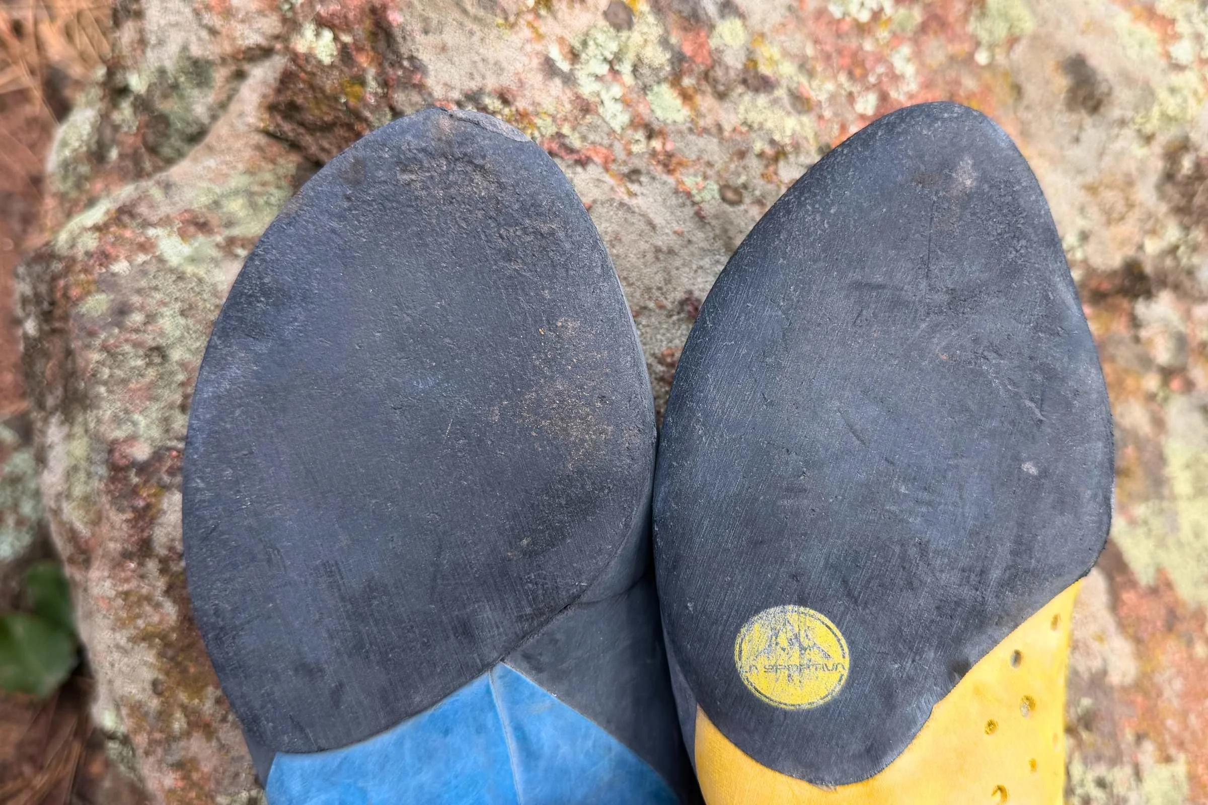   The Scarpa Instinct VSRs have a shorter and wider toe box than the La Sportiva Solution Comps.  