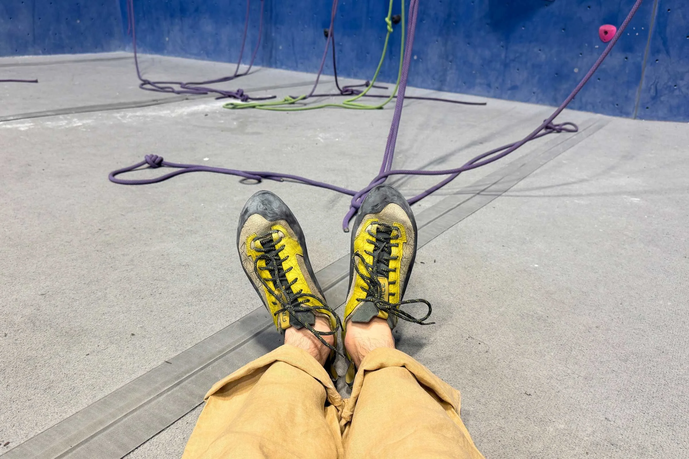   These shoes are incredibly comfortable, so you don’t have to take them off between climbs.  