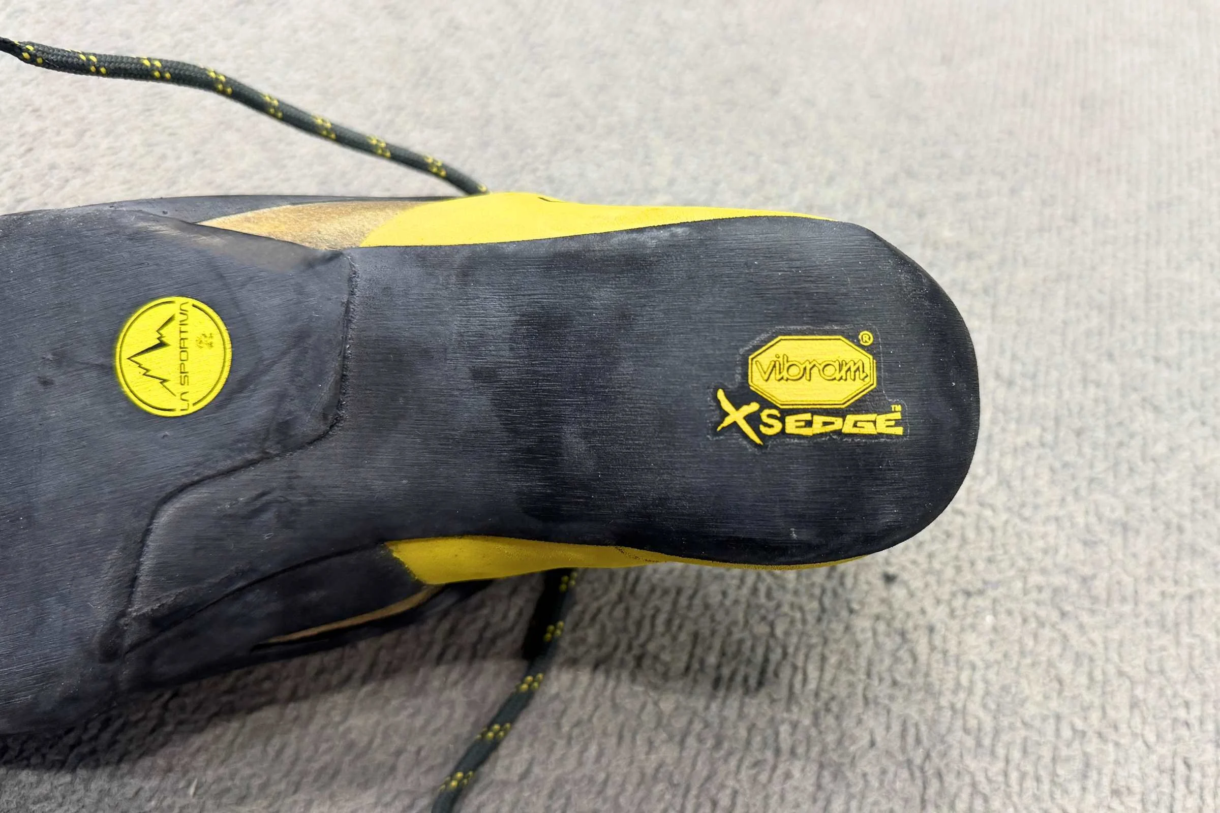   The Finales have Vibram XS Edge rubber, and were stickier than other beginner climbing shoes.  