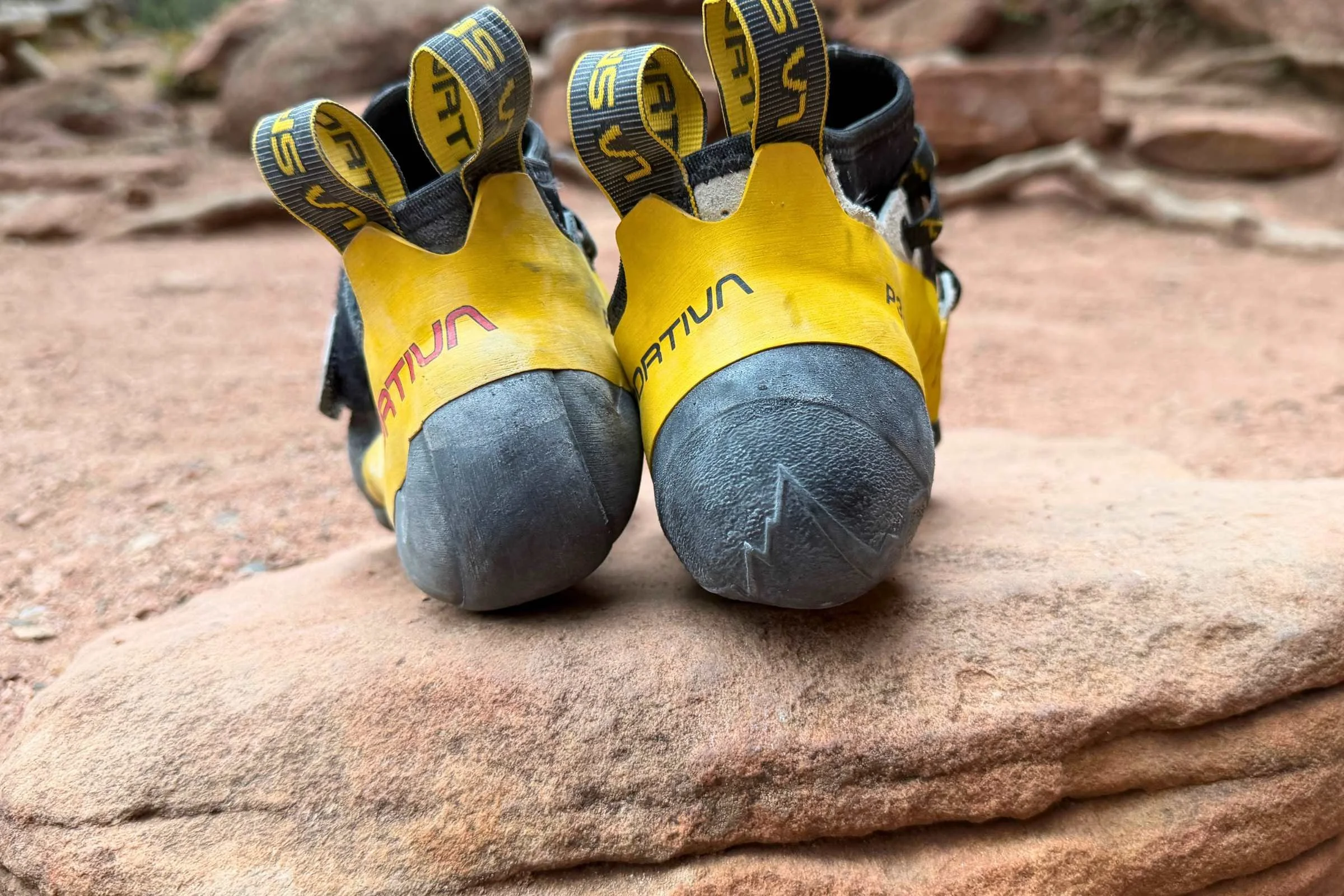   The heel cup of the La Sportiva Solution Comps in narrower than the originals  