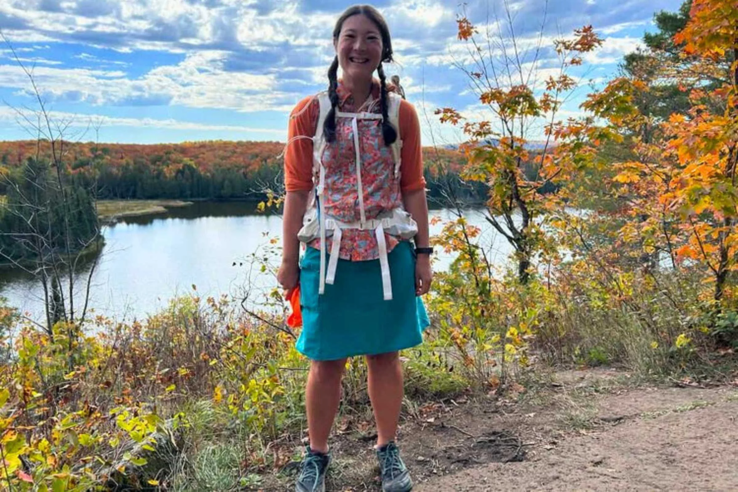   The author on her thru-hike of the Superior Hiking Trail in Minnesota.   