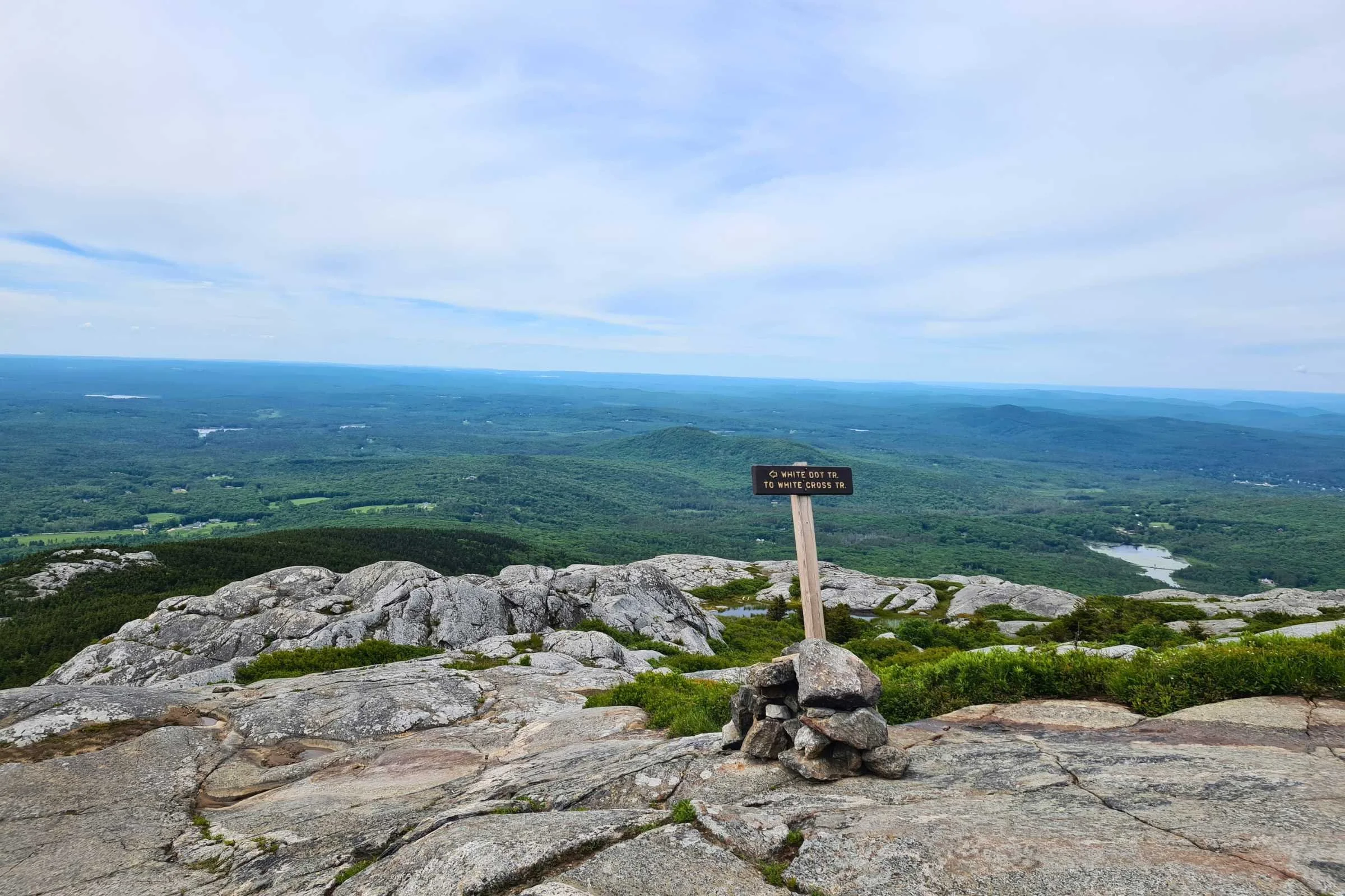   Above-treeline travel on Mt Monadnock.   Photo by Aubri Drake.  