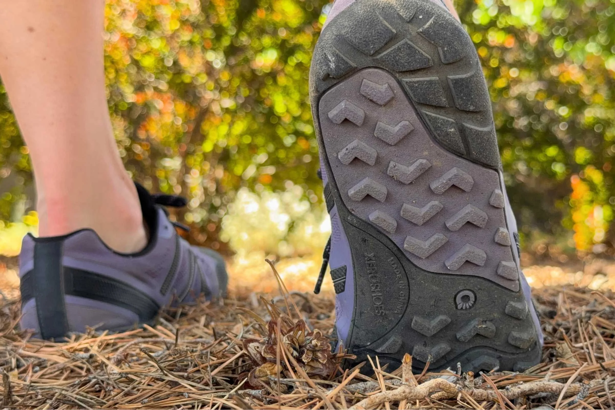   Outsole of Xero Shoes Mesa Trail II showing tread pattern  