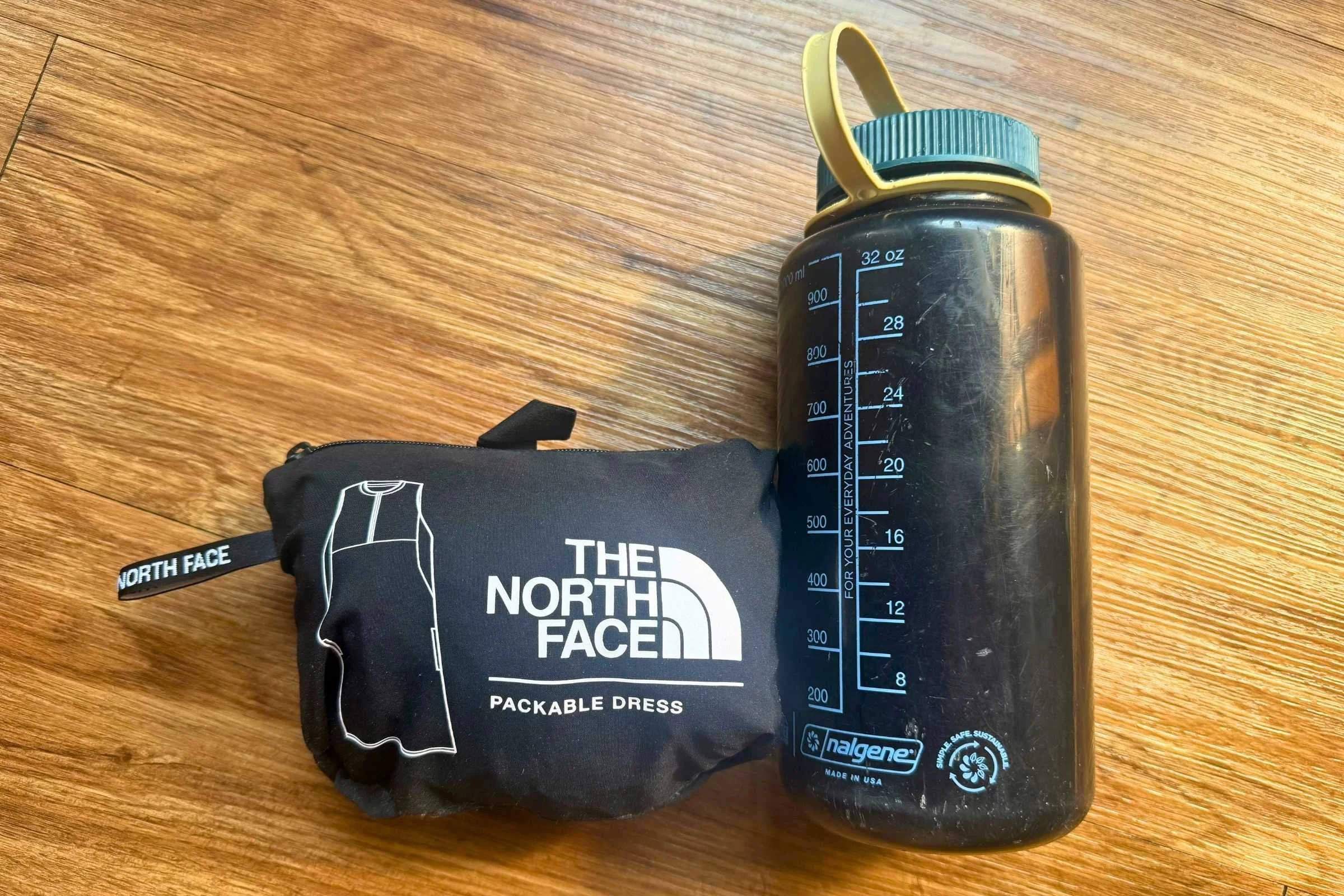   The North Face Packable Dress packs down small into a zippered pocket.  
