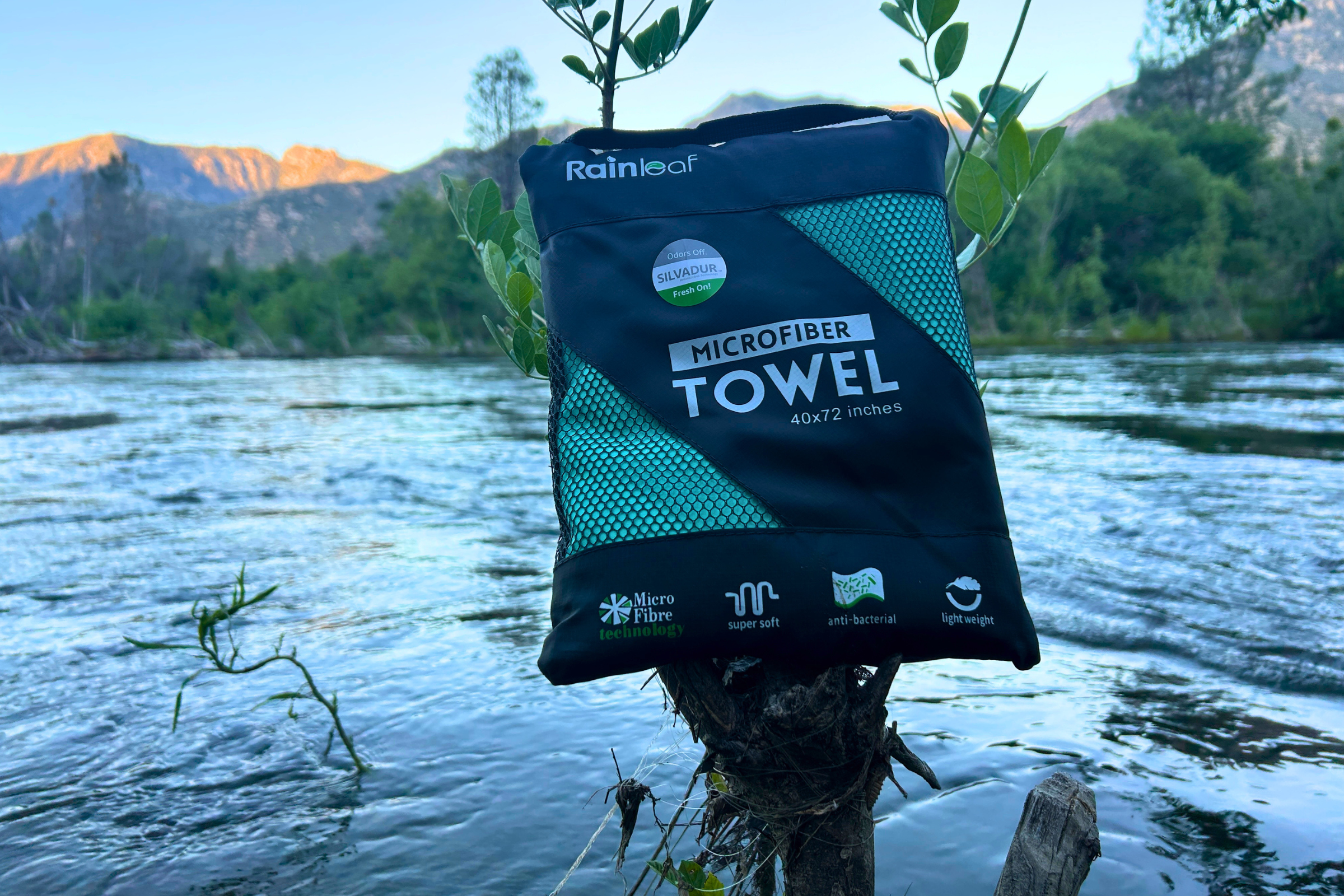   Rainfiber PackTowel in its stuff sack  