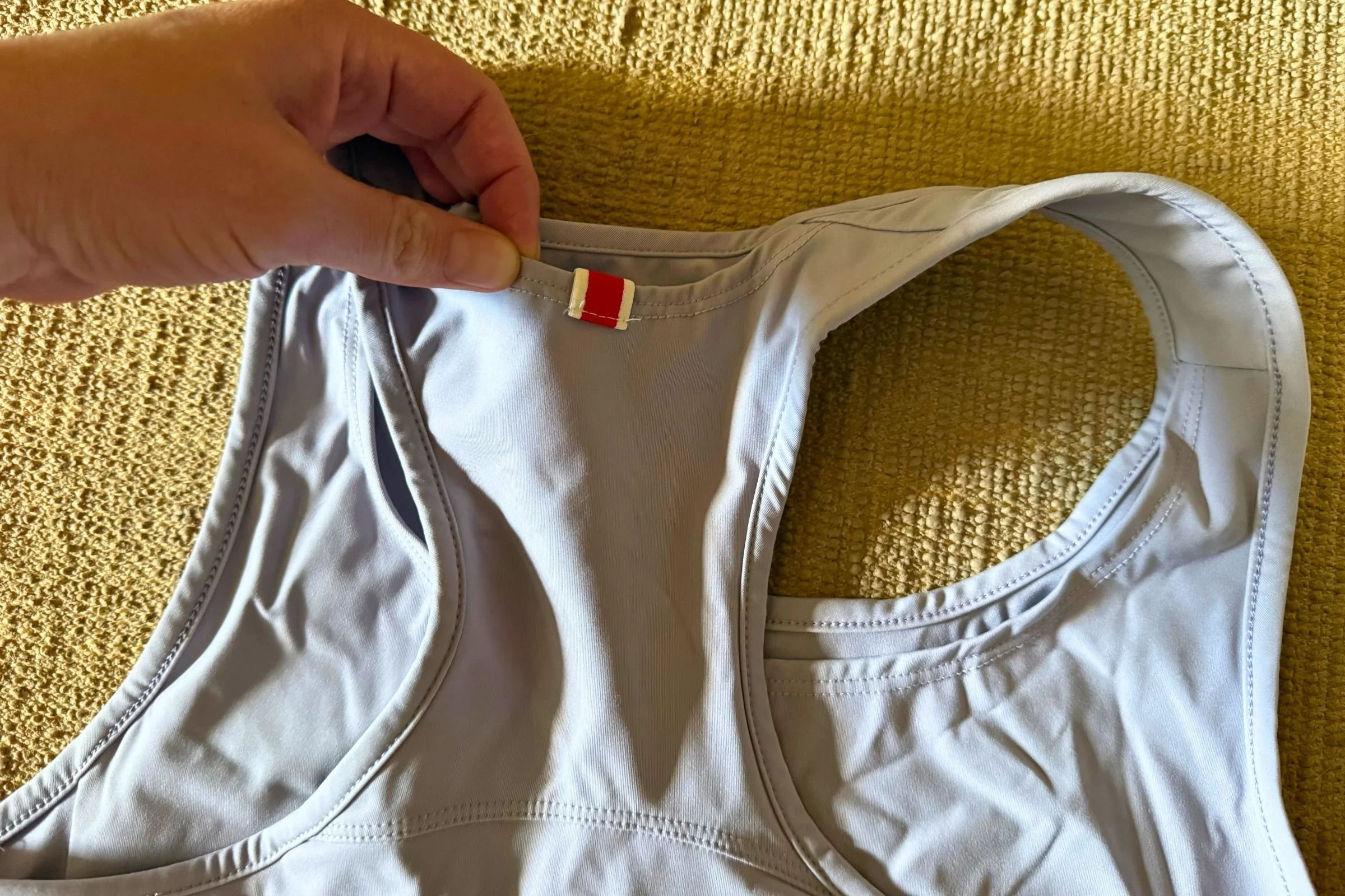   The most updated version of the Allston bra includes a pocket at the back for a phone or snacks.  