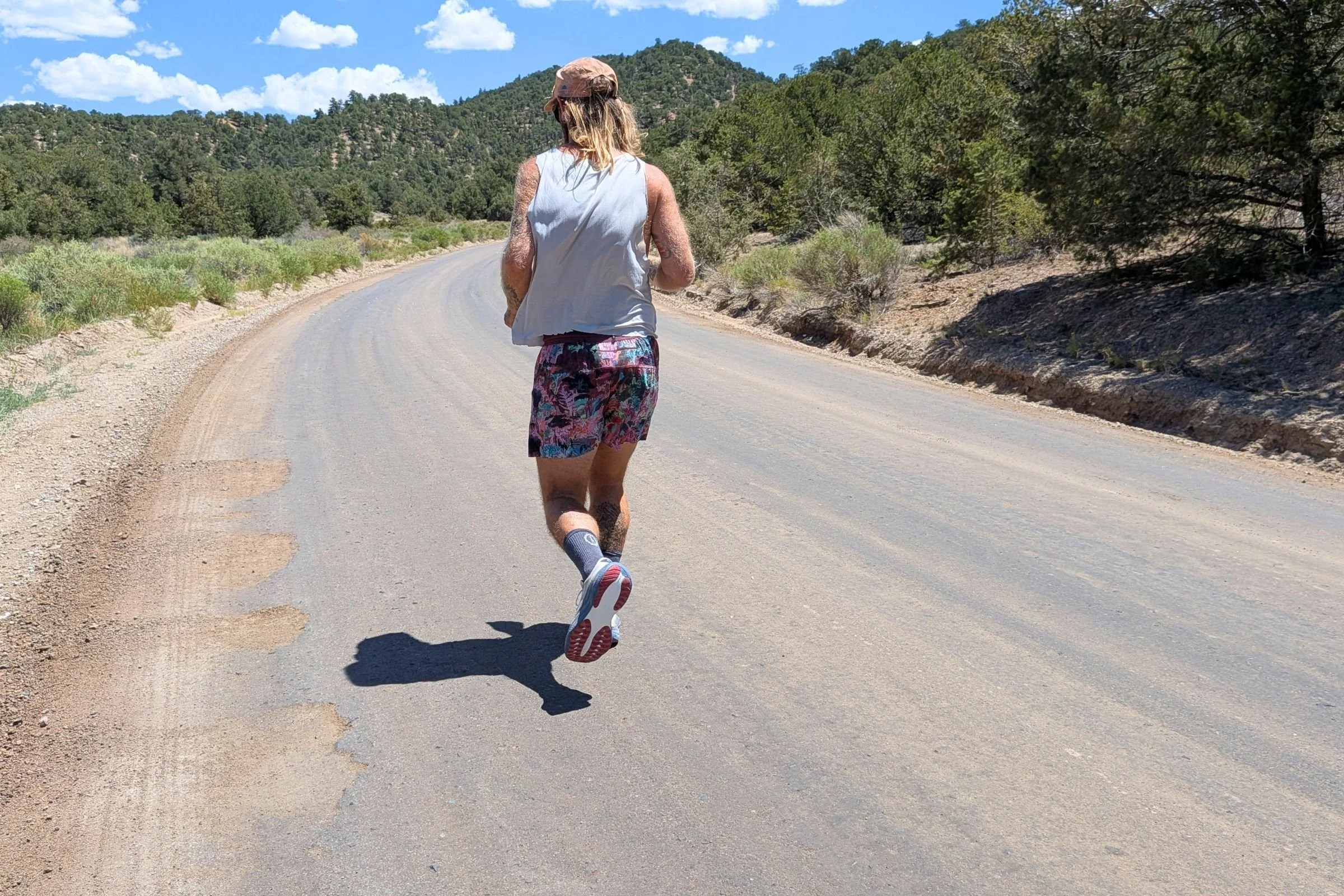   The Janji AFO Middle shorts are comfortable on long, hot road runs.  