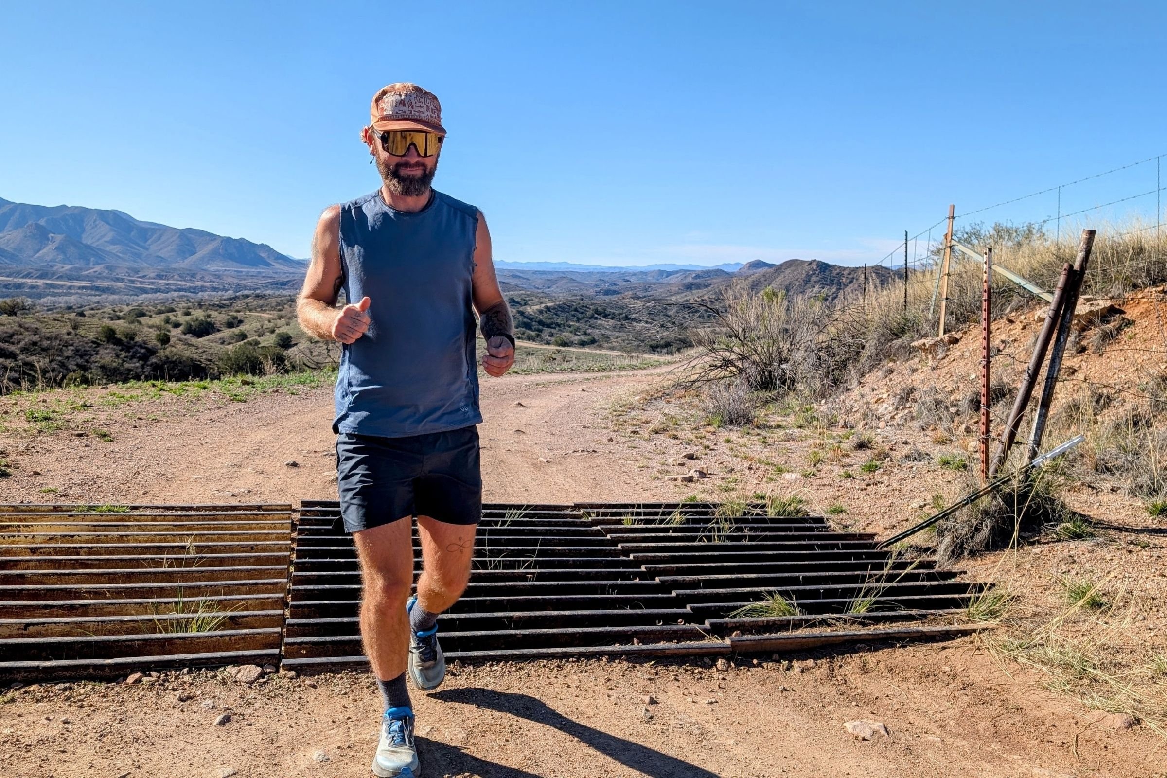   Testing the Path Projects Graves shorts on a dirt road in Arizona.  
