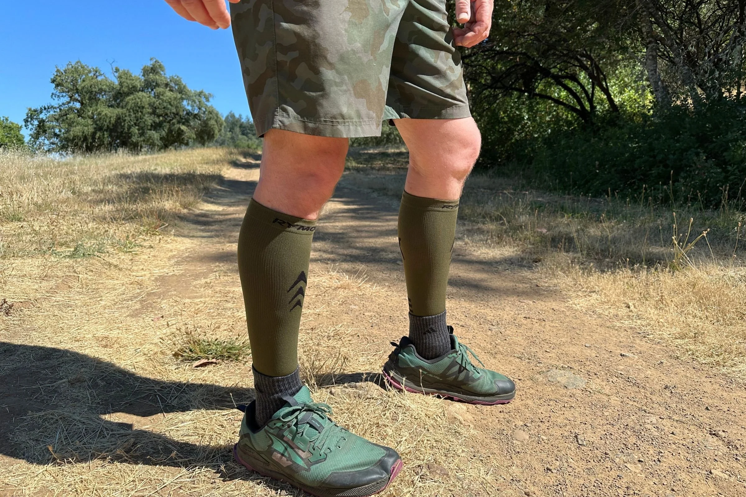   The Rymora sleeves provide moderate compression and stayed securely in place without slipping during activity.  