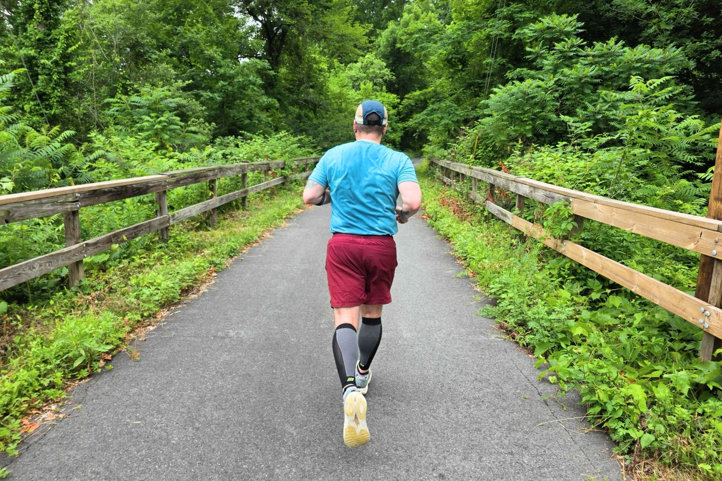   The CEP Ultralight sleeves kept our calves comfortable and supported during summer runs.  