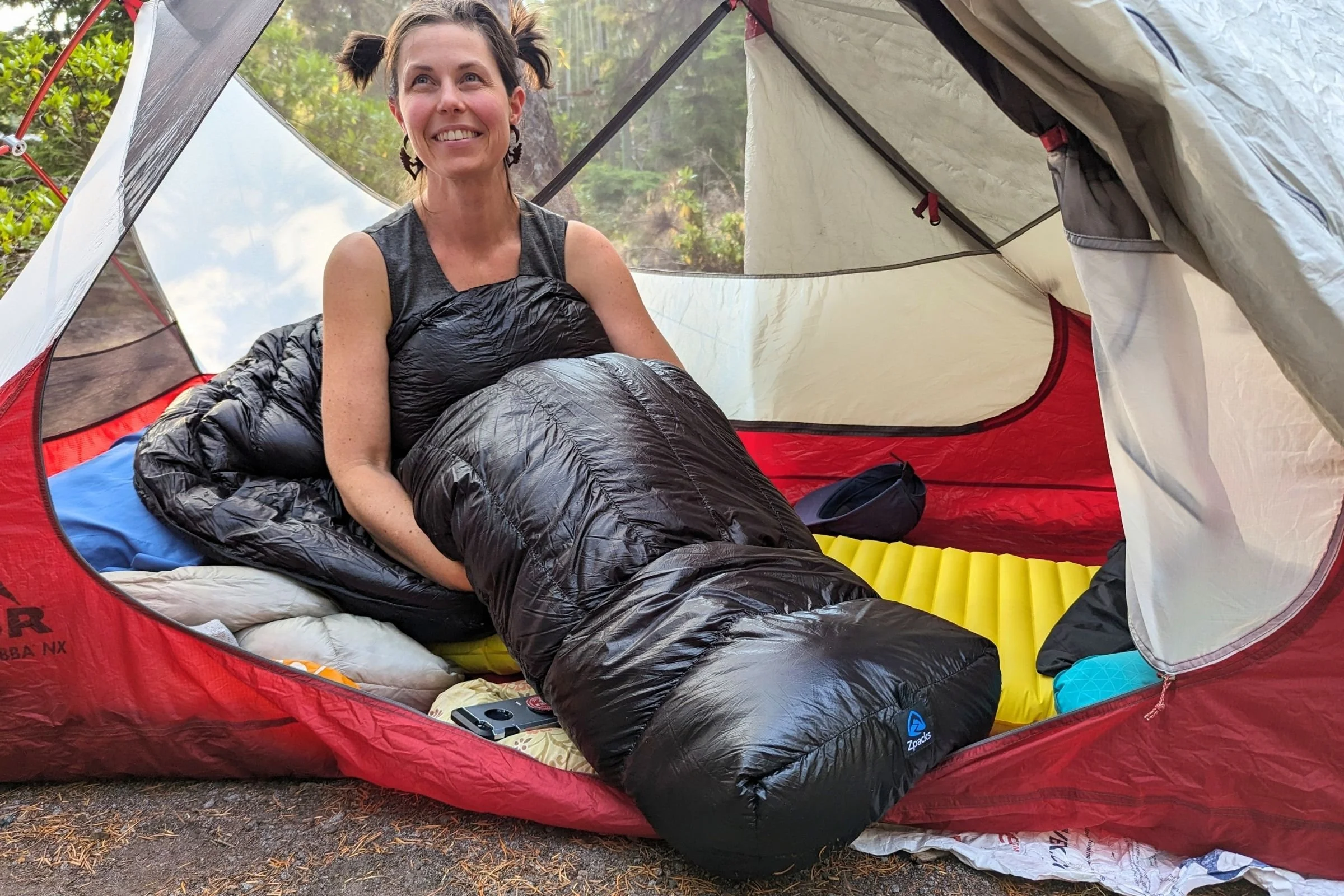   Close-up of the footbox on the Zpacks quilt.   Photo by Hate Hoch.  