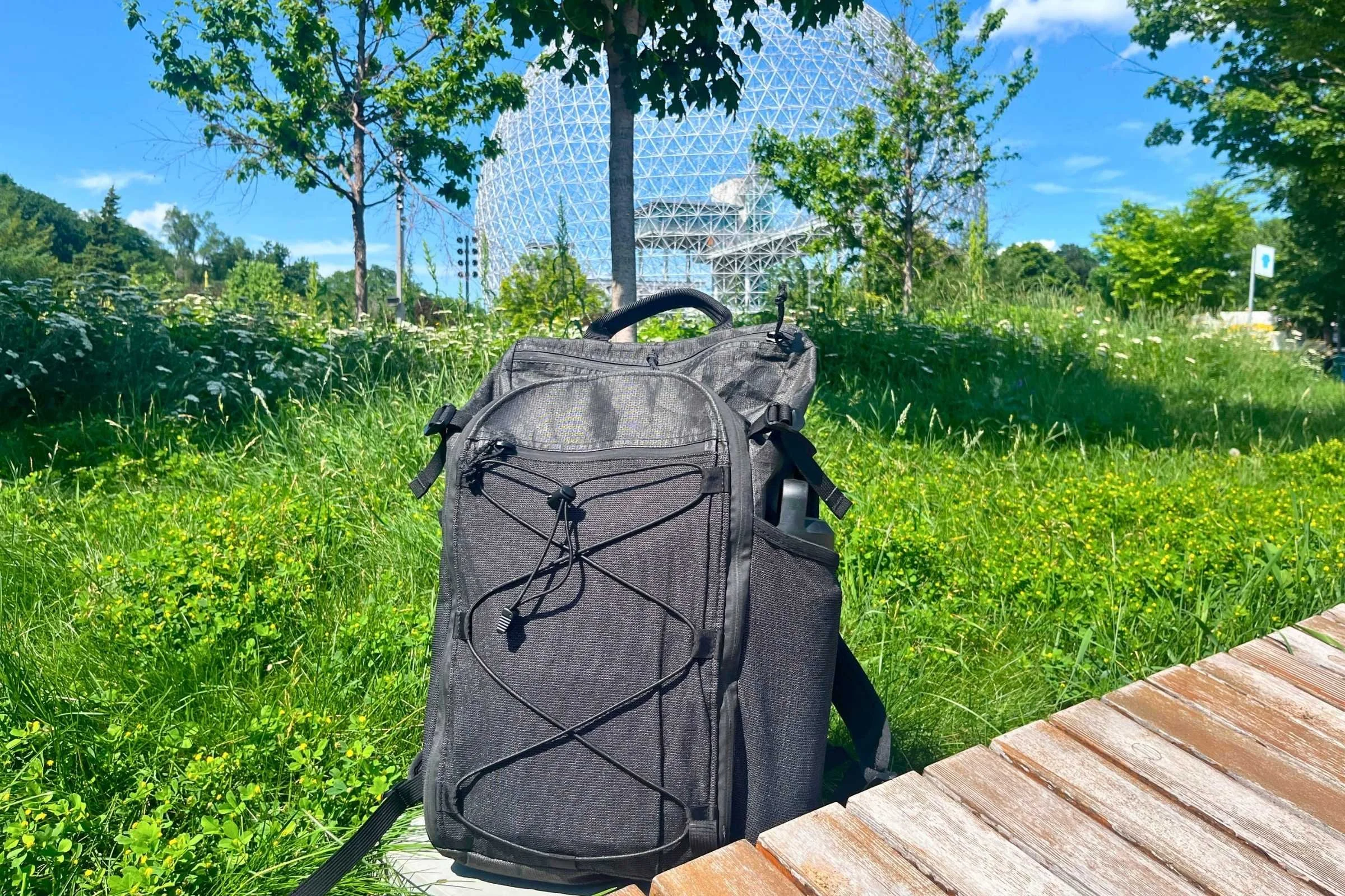   The ULA Ultra Dragonfly 30L's lightweight, waterproof Ultra fabric makes it suited to travel from the city to the trail.  