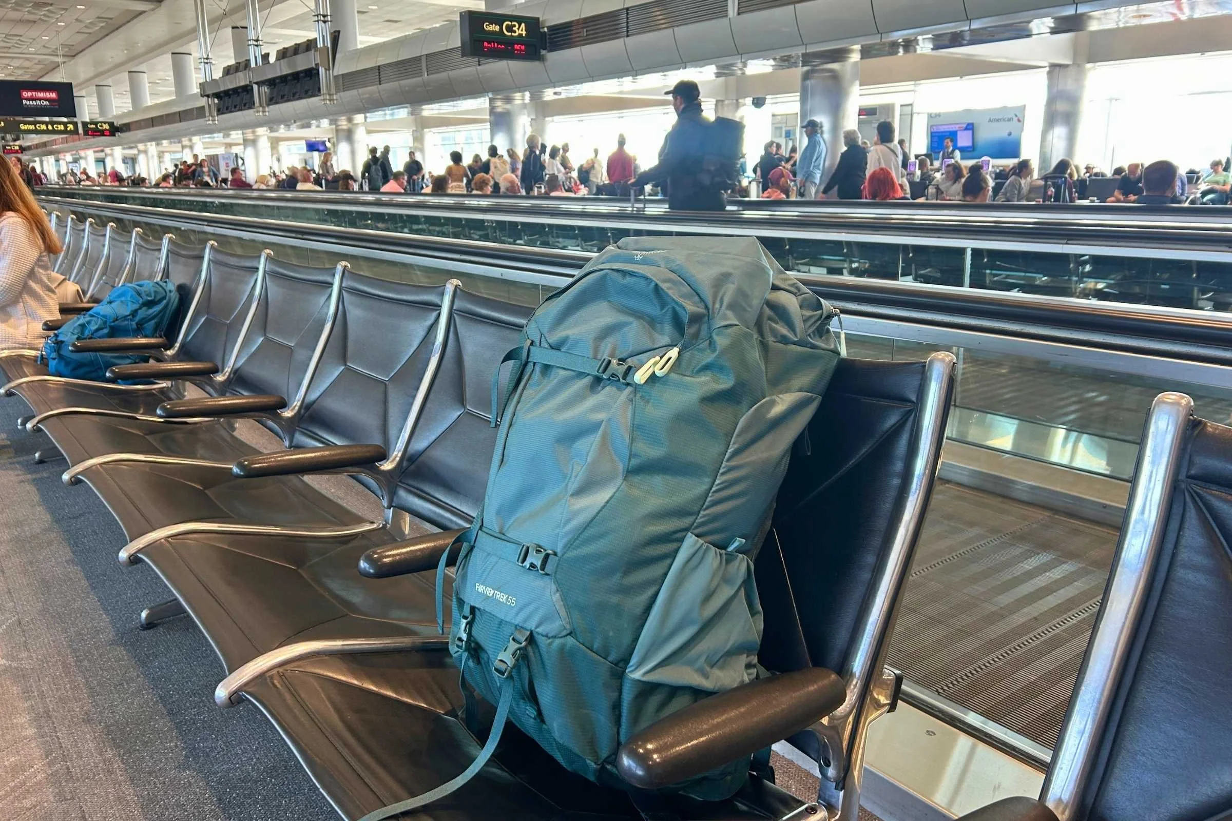   The Gossamer Gear Aero Jet has a luggage pass-through for attaching it to a rolling suitcase.  