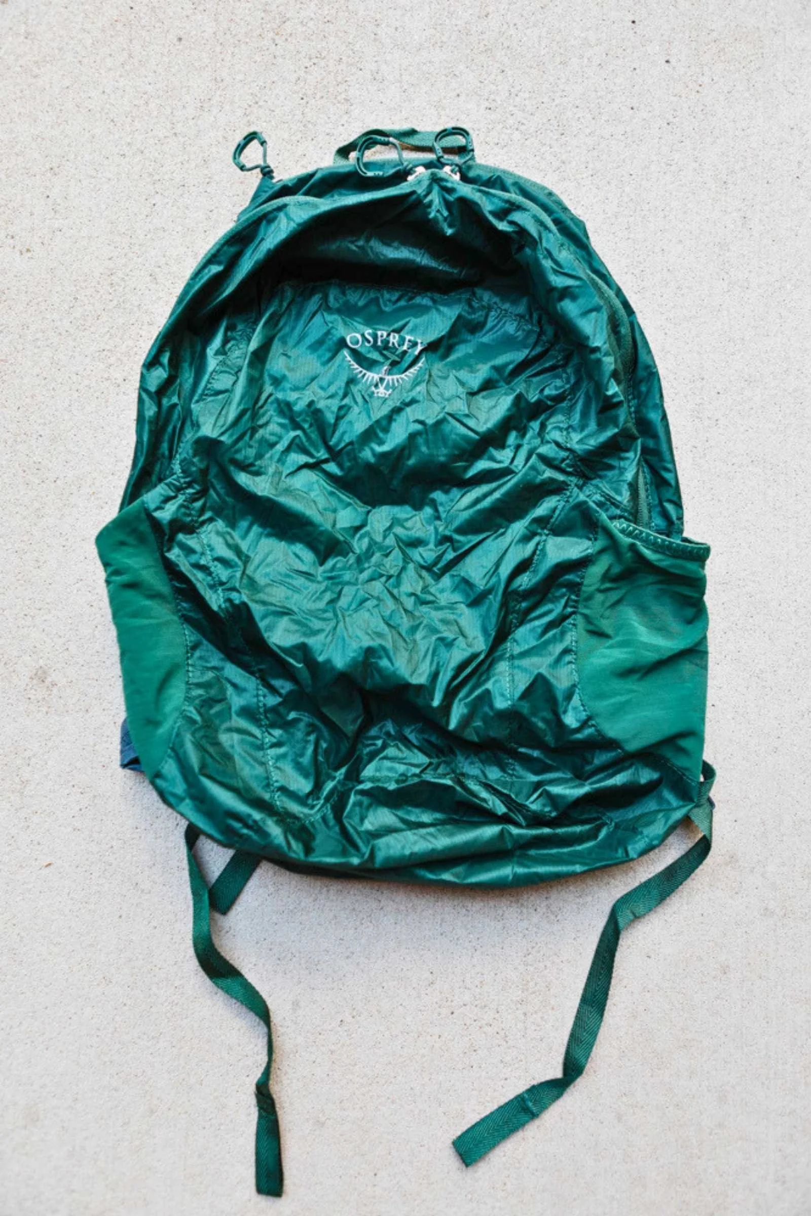   The Osprey Ultralight Stuff Pack packable backpack shown fully deployed.   