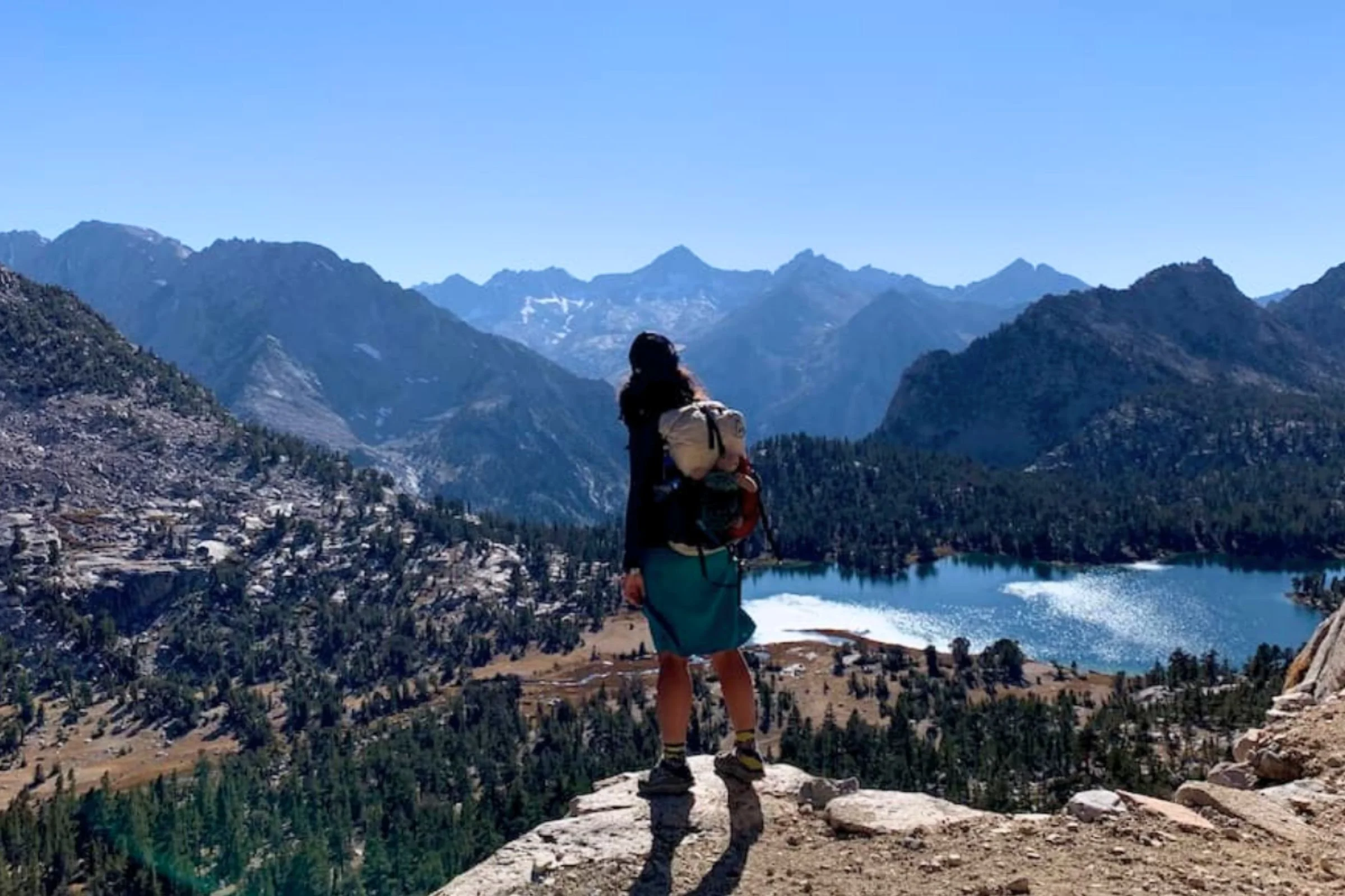   The HMG Junction backpack at Kearsarge Lakes in the Sierra.   Photo by Naomi Hudetz.  