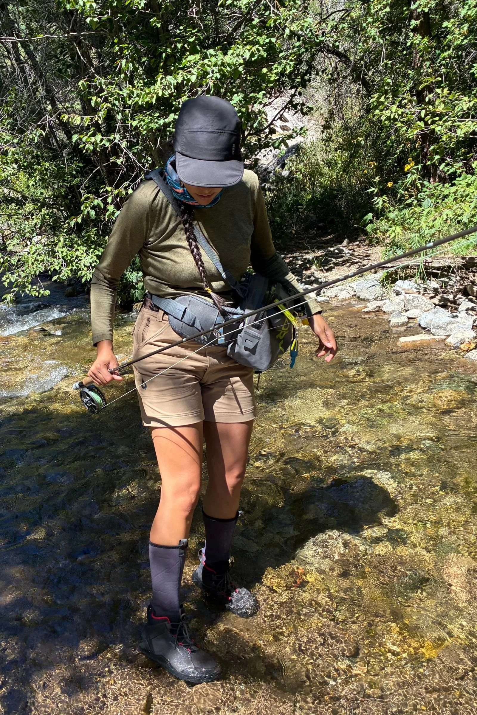   We tested the Astral Pusha on slippery submerged river rocks and found its super-sticky G.ss Rubber outsole provided reliable grip while wet wading.  