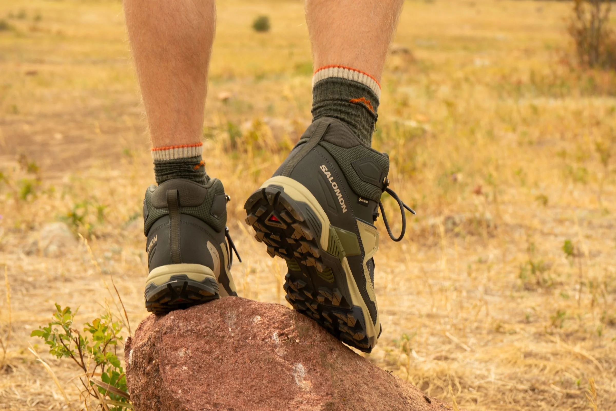   The Salomon Quest 5 GTX hiking boots provided stable footing and excellent traction during testing on rocky terrain.  