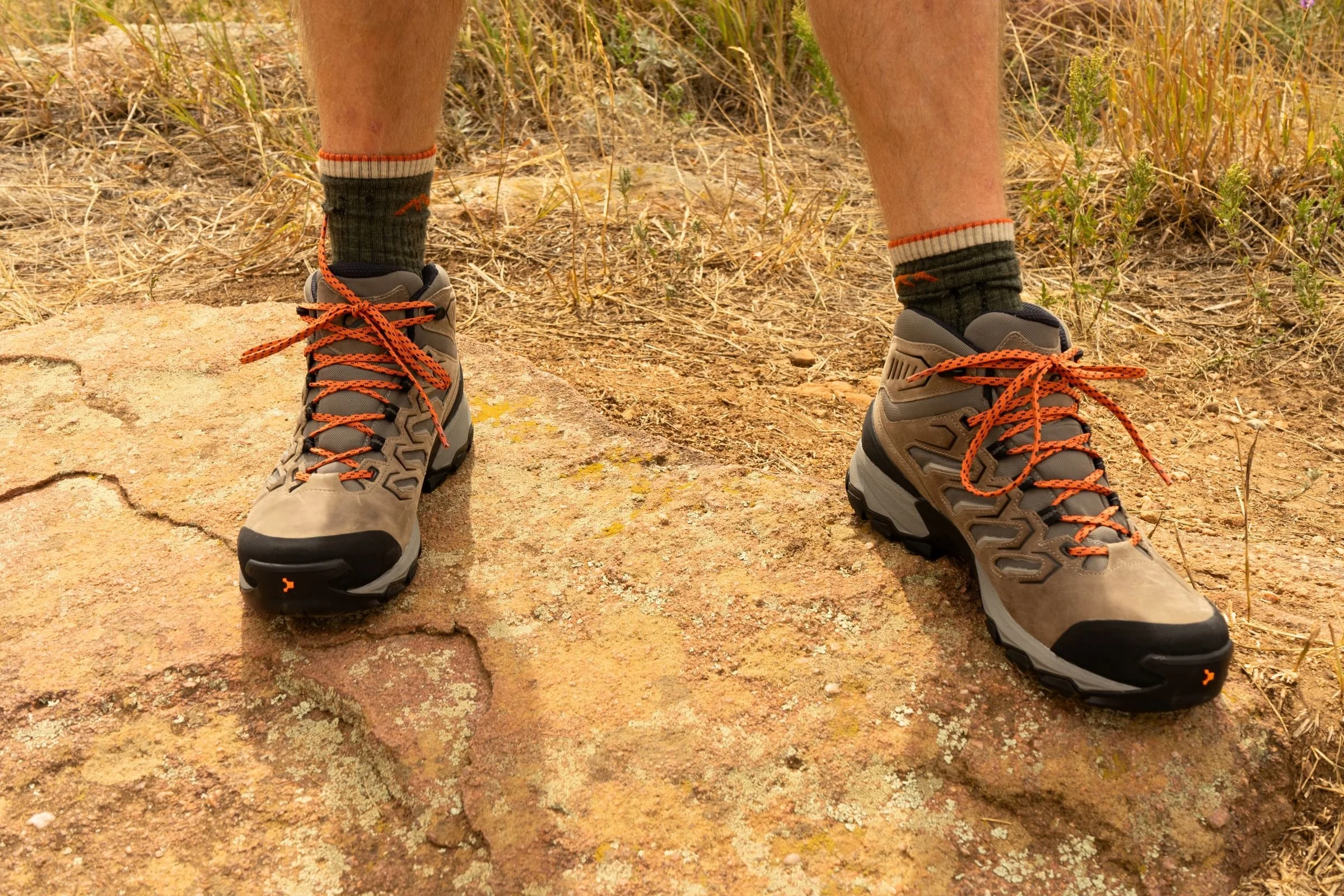   The Scarpa Moraine Mid WP hiking boots provide firm underfoot support and cushioning for hiking across rocky, uneven terrain.  