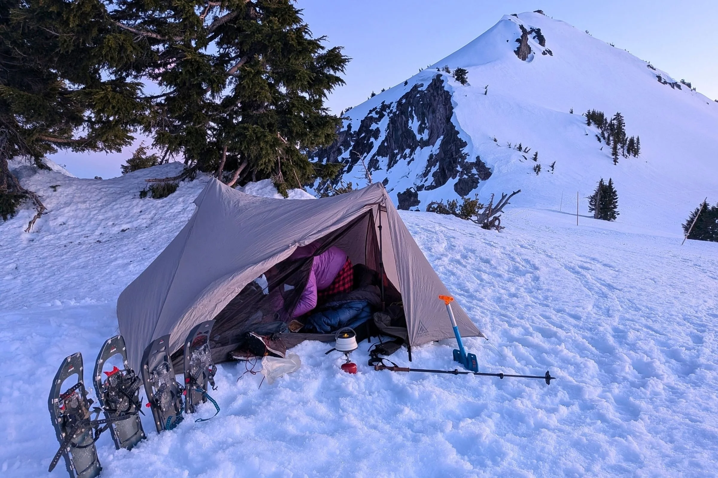   The North Face VECTIV Fastpack Insulated Mid was tested on overnight snowshoeing trips, where its insulation and waterproofing make it well suited to winter backcountry travel.  