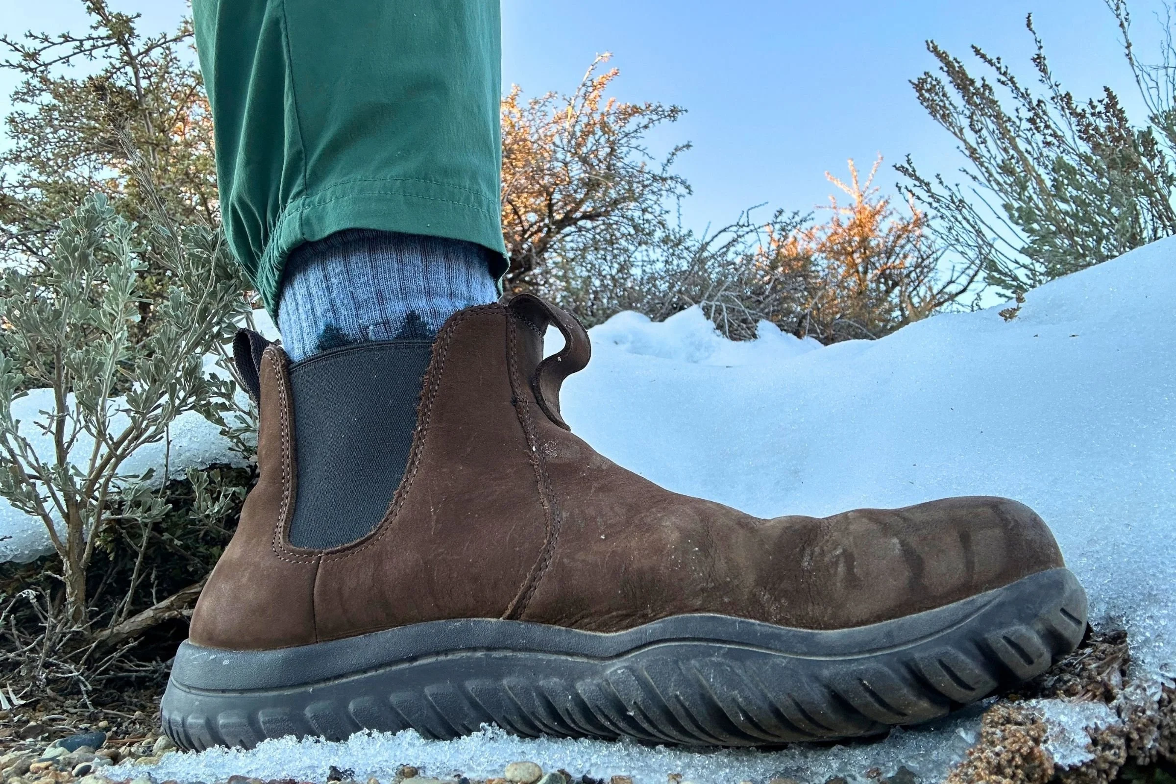   The Lems Chelsea Barefoot Waterproof boots handle light snow while retaining the flexible, comfortable feel that made them a favorite for everyday winter walking and commuting.  