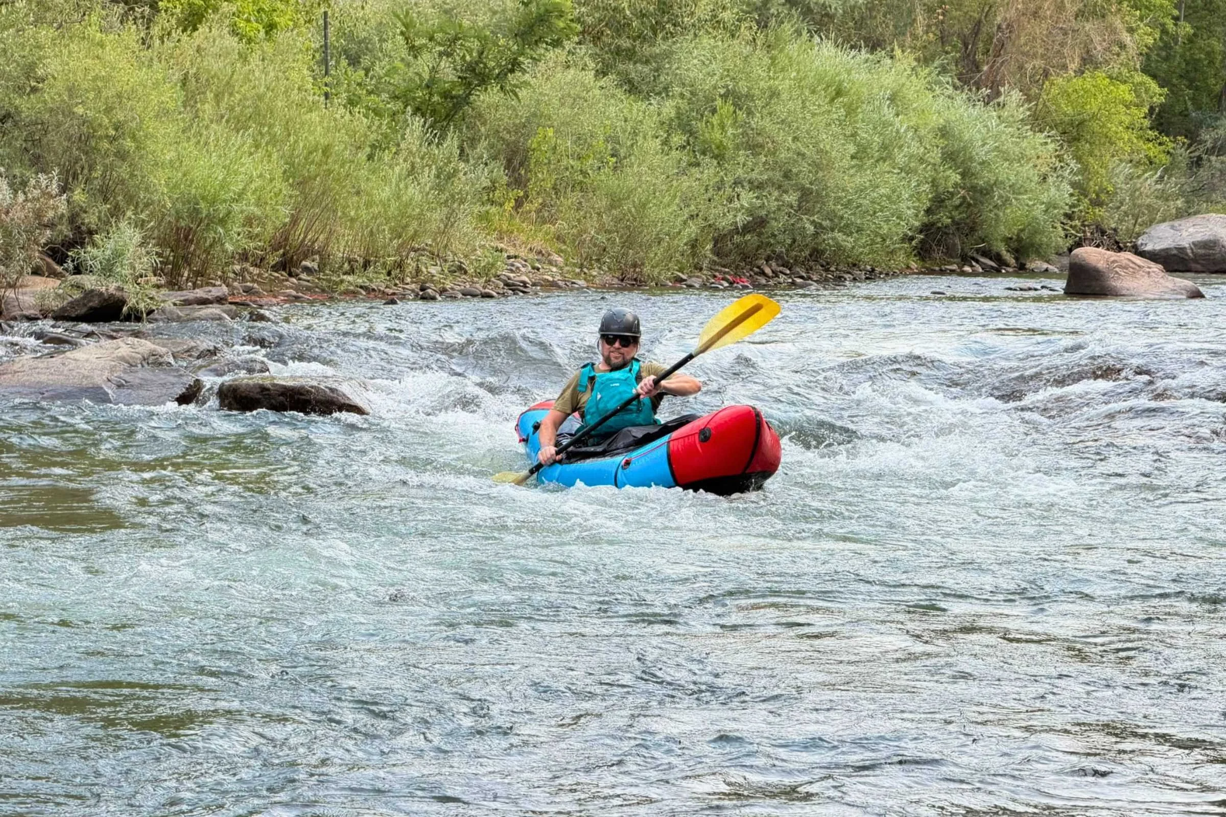 The author paddling in Clear Creek. Courtesy Mary Murphy