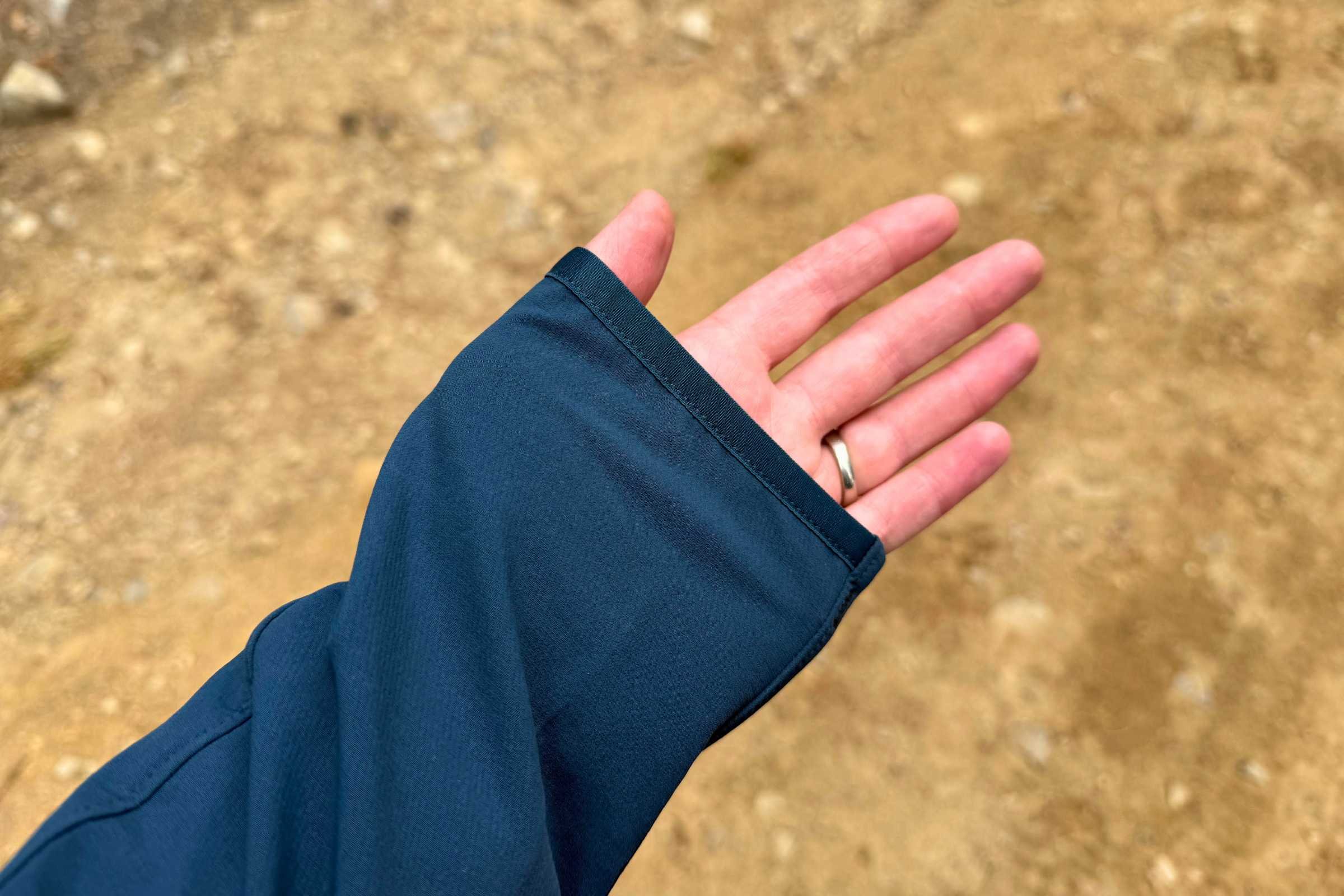 The Gamma Hoody has a stretchy cuff on the wrist that does without Velcro or other adjustments—something that we think is appropriately simple and part of the jacket’s streamlined design. Photo by Stasia Stockwell.