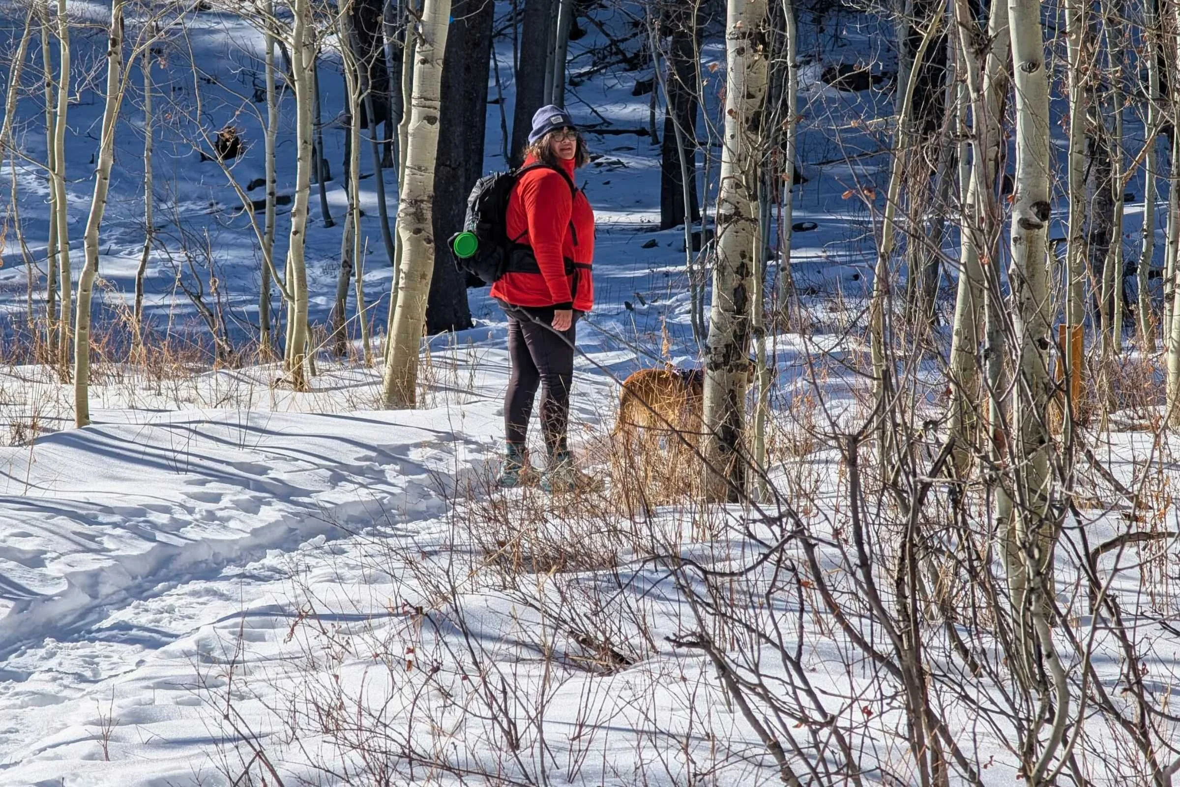 Wearing the Osprey Tempest on the trail.