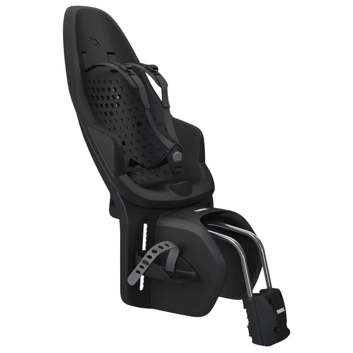 The Thule Yepp 2 Maxi bike seat in black.