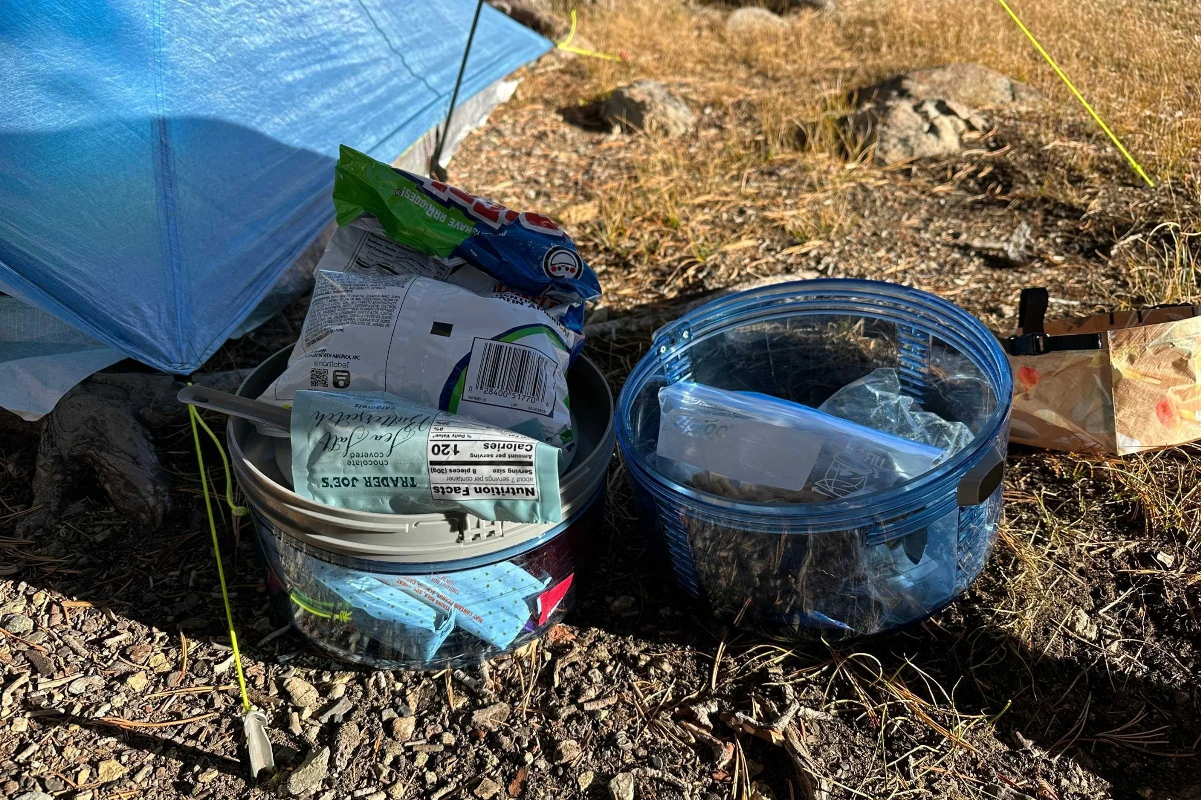 The BV ONE opens nicely on trail so it is easier to find your food. The two halves make for easier organization. Photo courtesy  Sara Kruglinski.