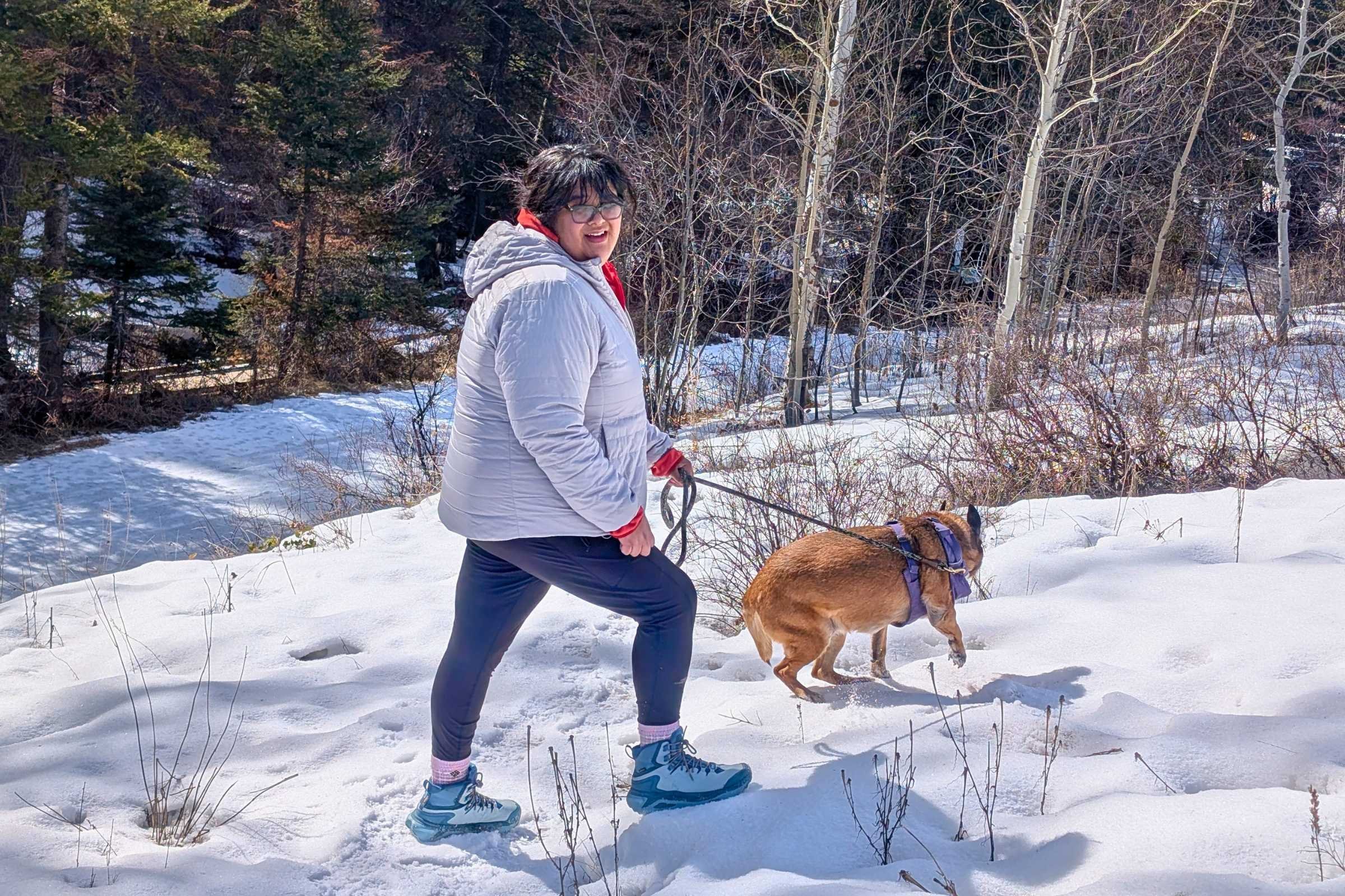 Wearing the REI Microtrek Hoodie on a cold day in mid March.