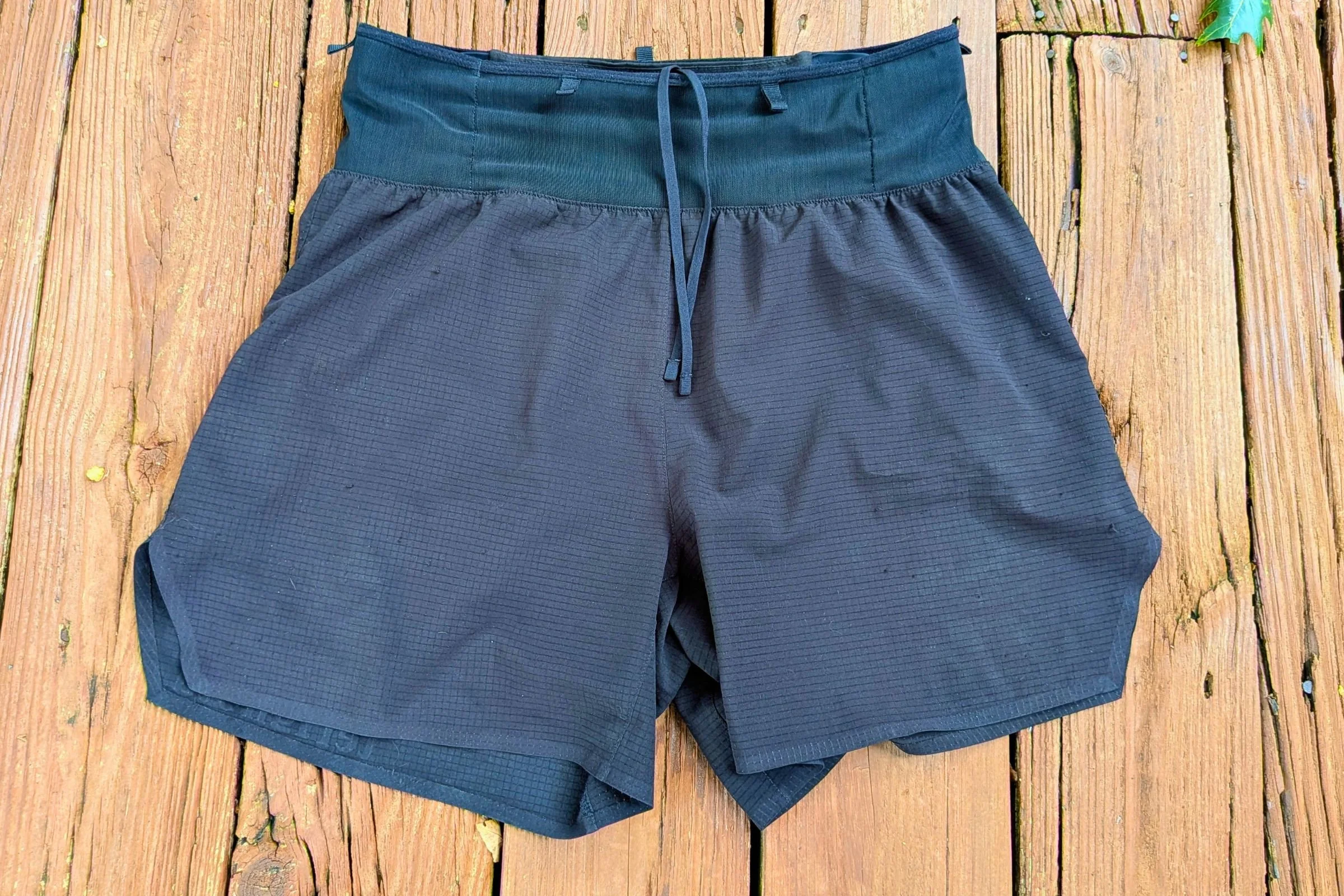 Terignota Sendero Shorts laid flat on the ground for a product view.