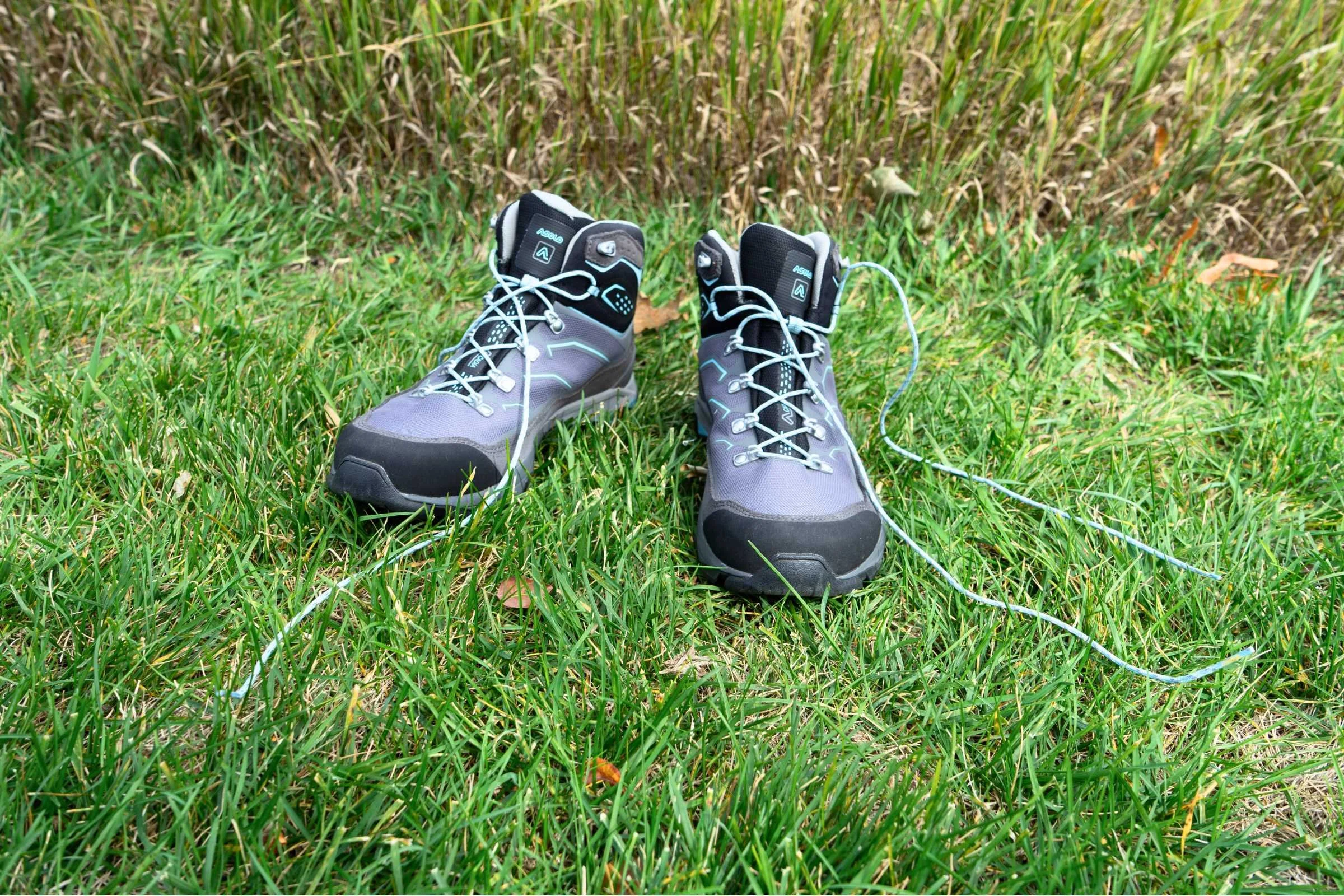 Unlaced Asolo Acadia Boot in the grass