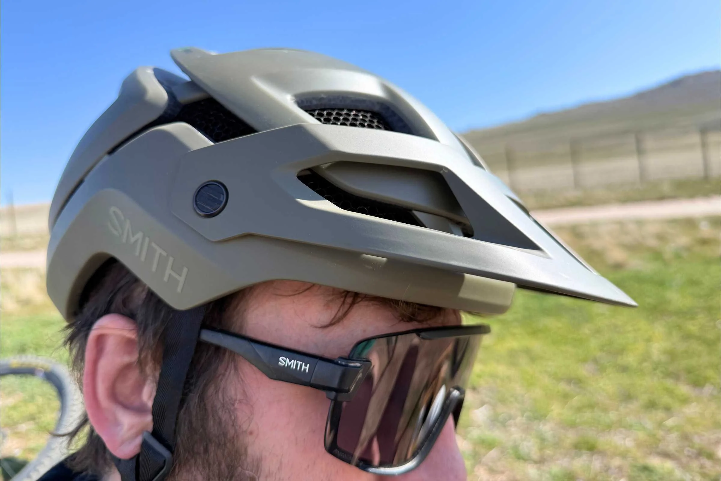 The Forefront 3 integrated comfortably with all of the sunglasses we tested it with. Here, it’s pictured with a tester favorite, the Smith Wildcat. Photo by Stasia Stockwell.