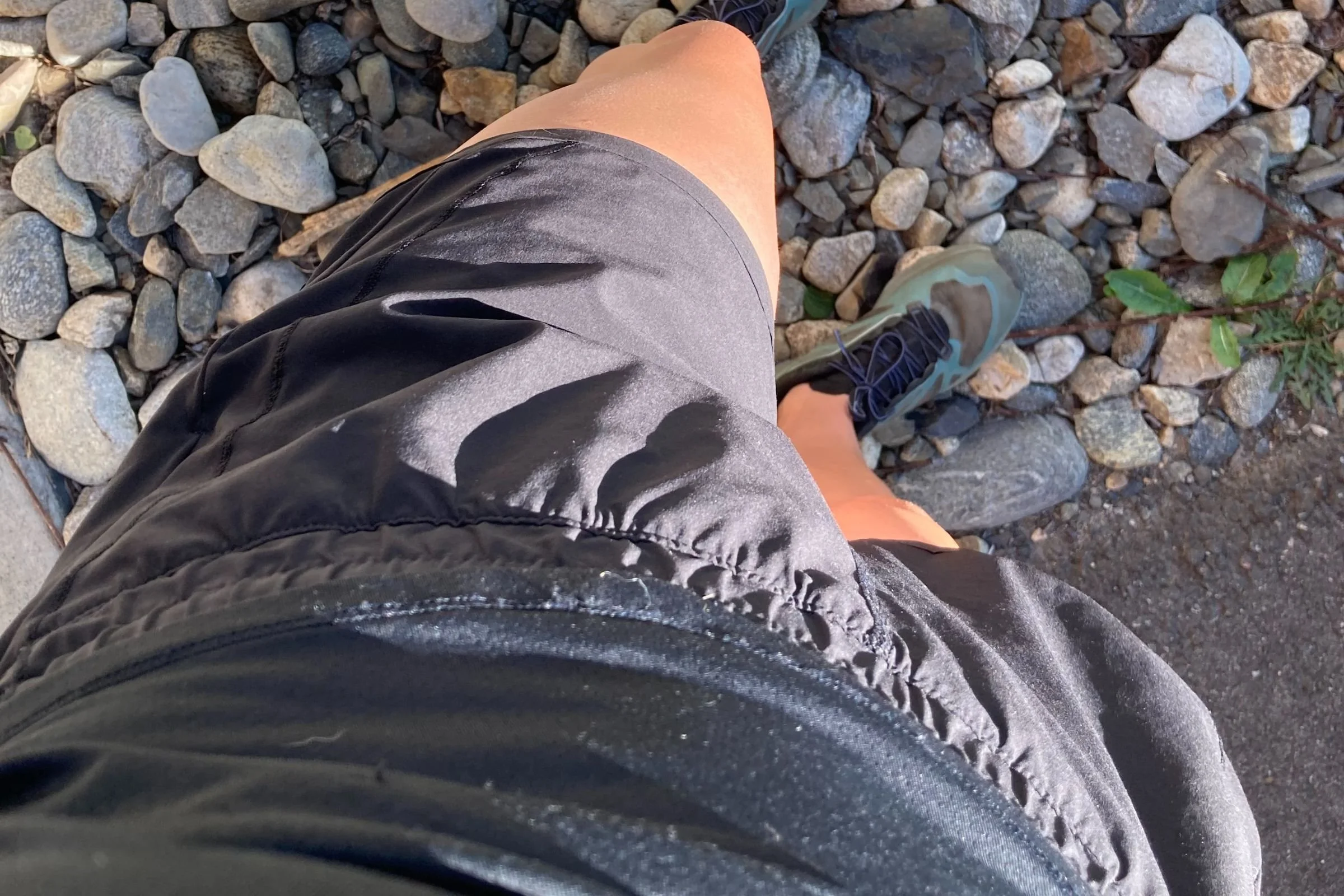 The lululemon Track That MR running shorts are available in two lengths — 3” and the 5” that we tested here. Depending on where you run, your stride, and your body’s dimensions, you may prefer one length over another.
