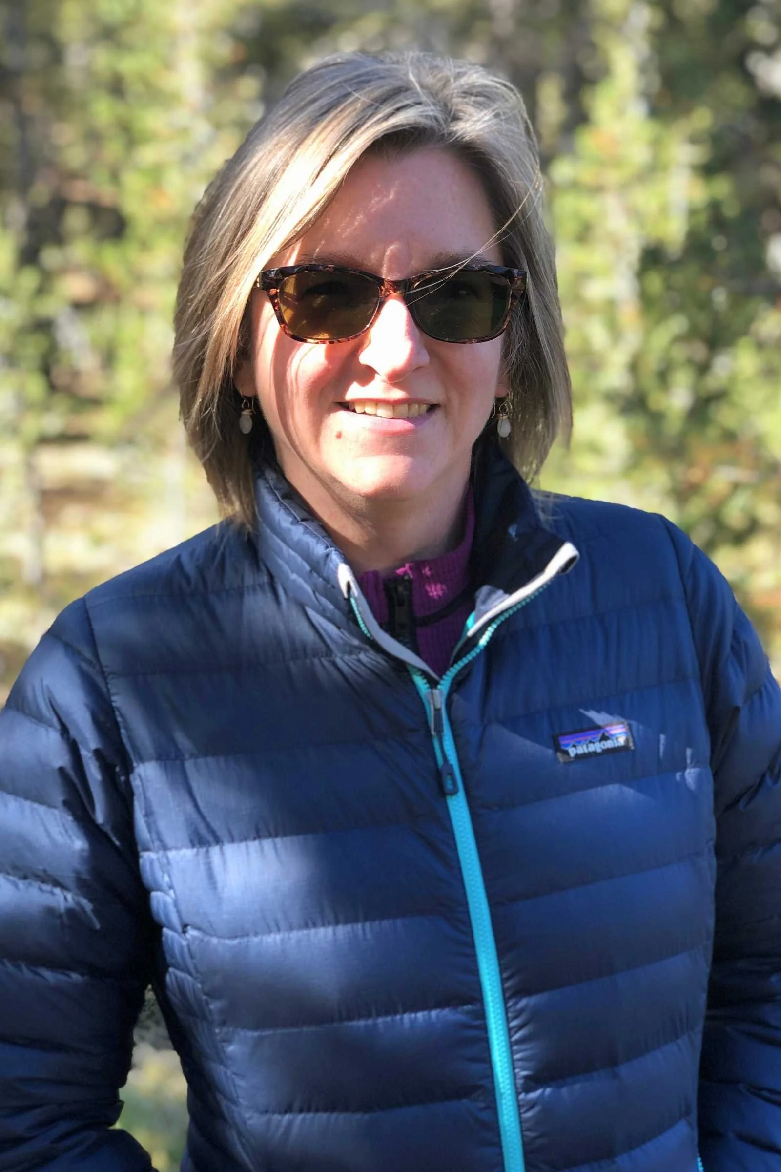 Person wearing Patagonia Down Sweater