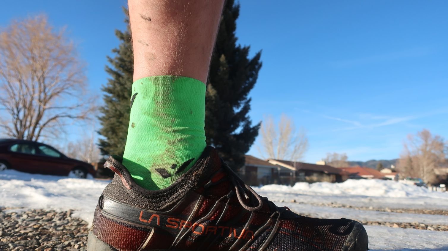 More Mile Endurance Running Socks Blue Anti-Blister Coolmax Cushioned Sport Sock 