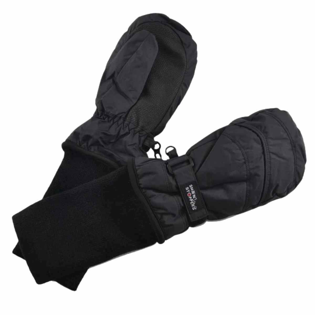SnowStoppers Original Extended Cuff Mittens in black 