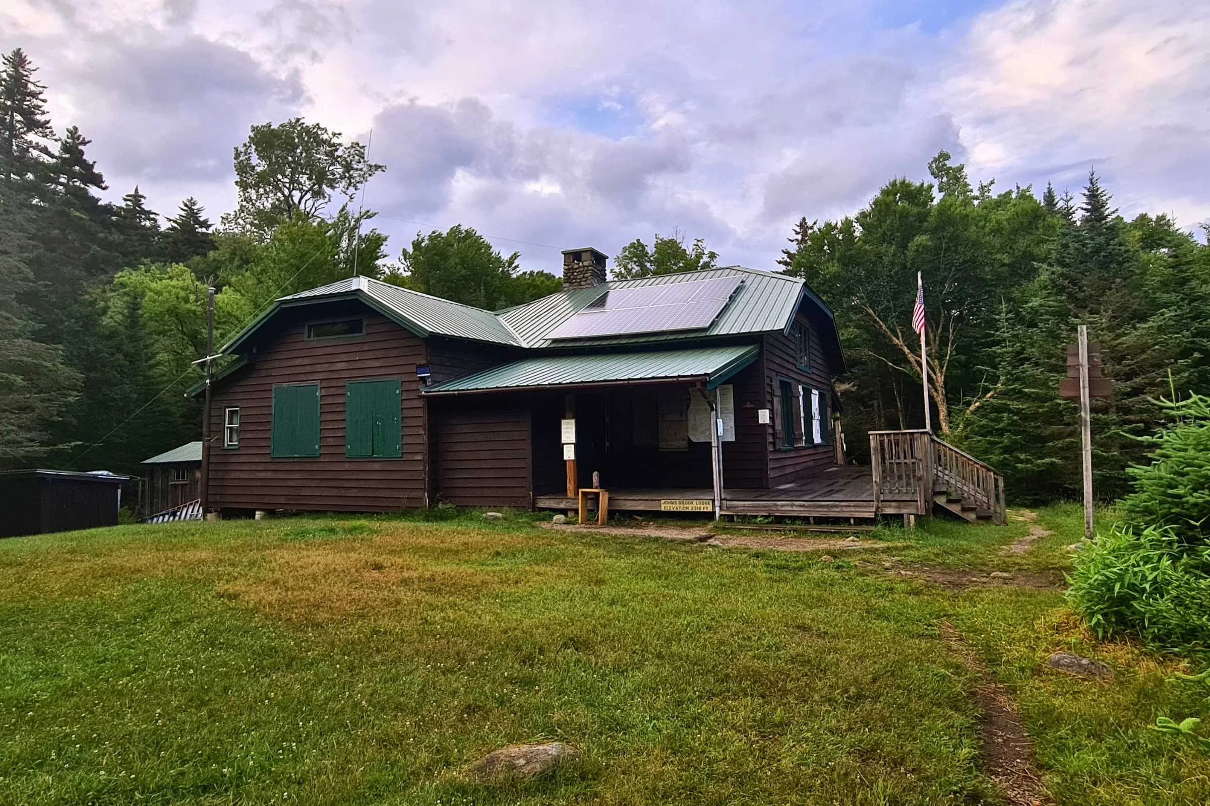 Johns Brook Lodge on the long exit through the valley. Photo by Aubri Drake.