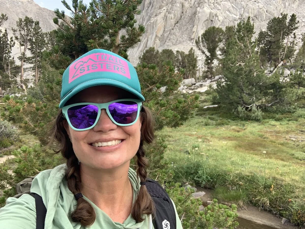 backpacker wearing goodr sunglasses