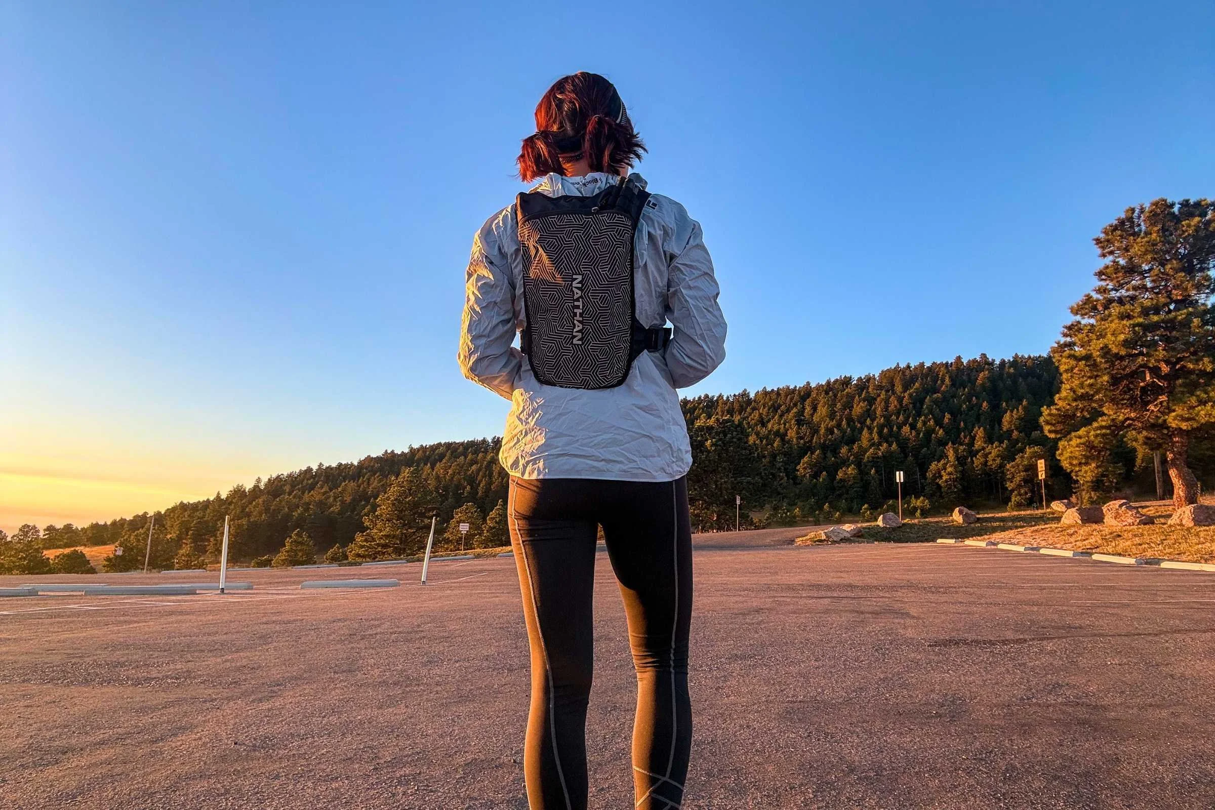 The Nathan HyperNight QuickStart 3.0 hydration vest has a large capacity and is highly reflective.