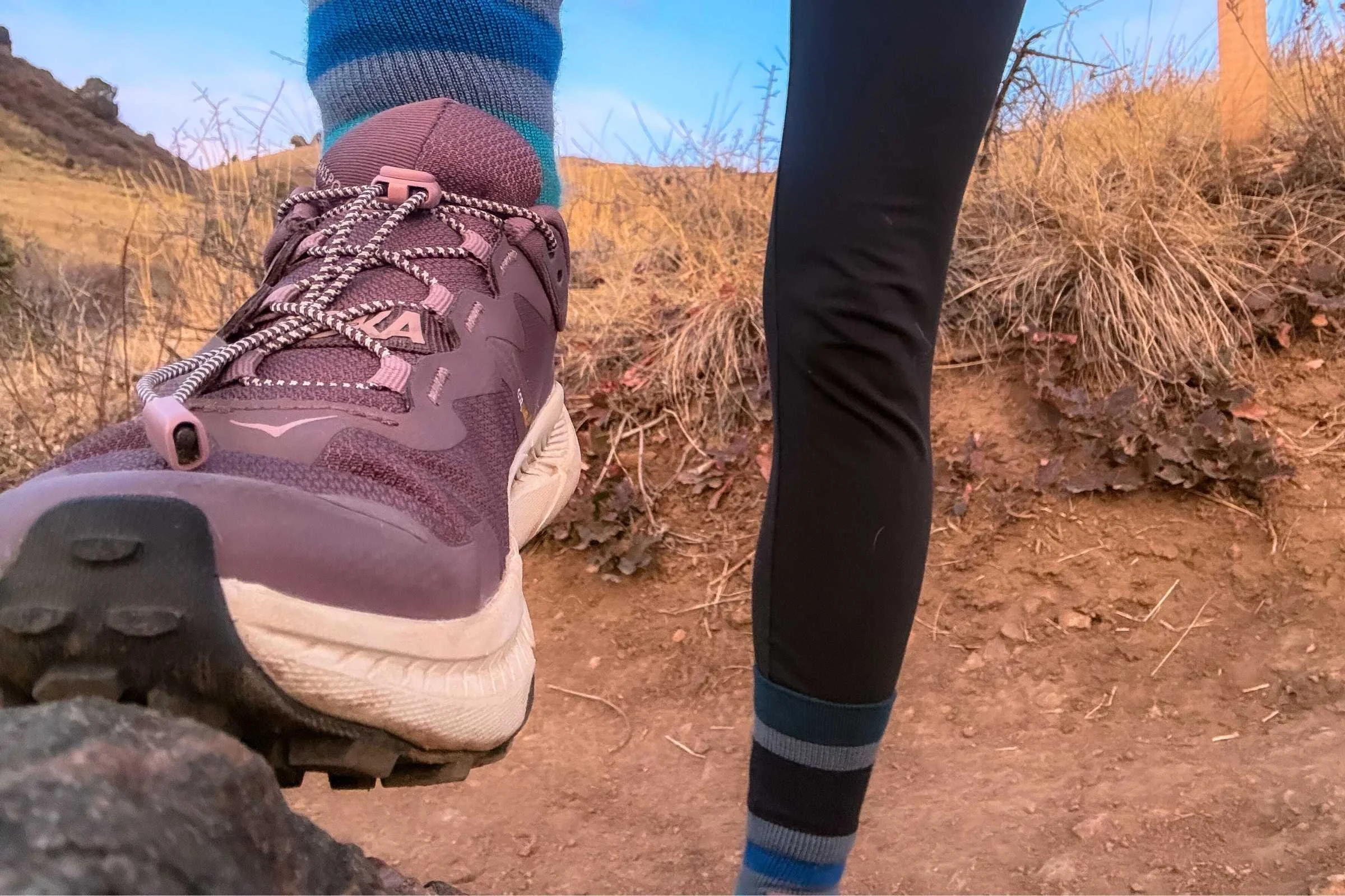 Front view of HOKA Transport 2 walking shoe