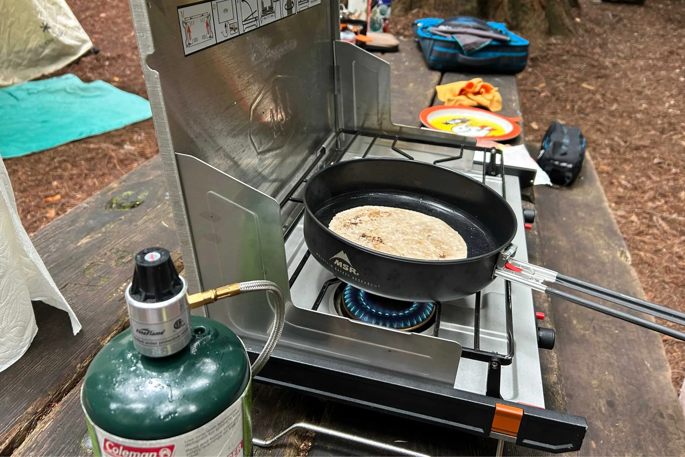 Close-up on GSI Pinnacle Pro stove's windscreen