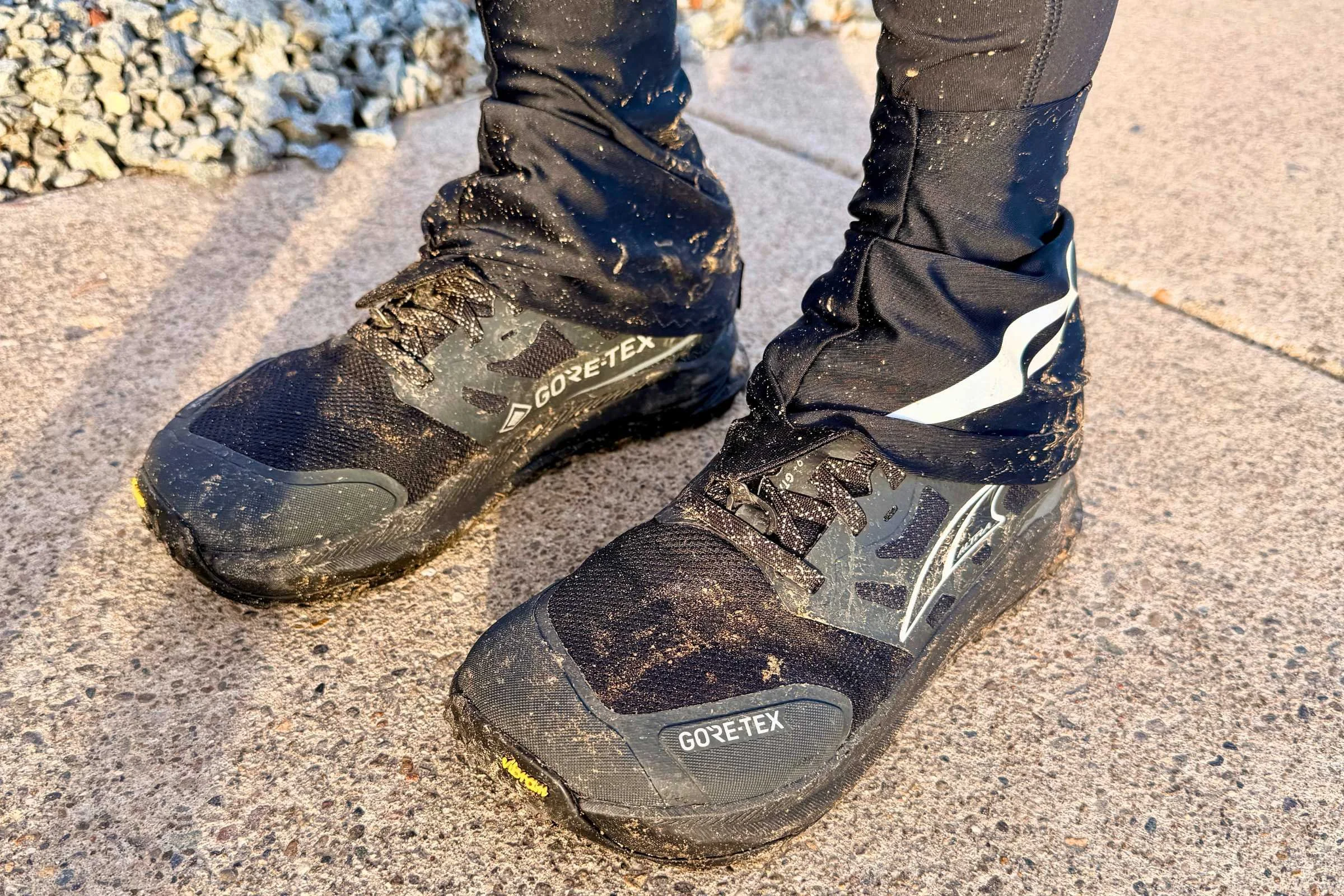 The Altra Lone Peak 9+ GTX shoes are compatible with gaiters for extra protection.