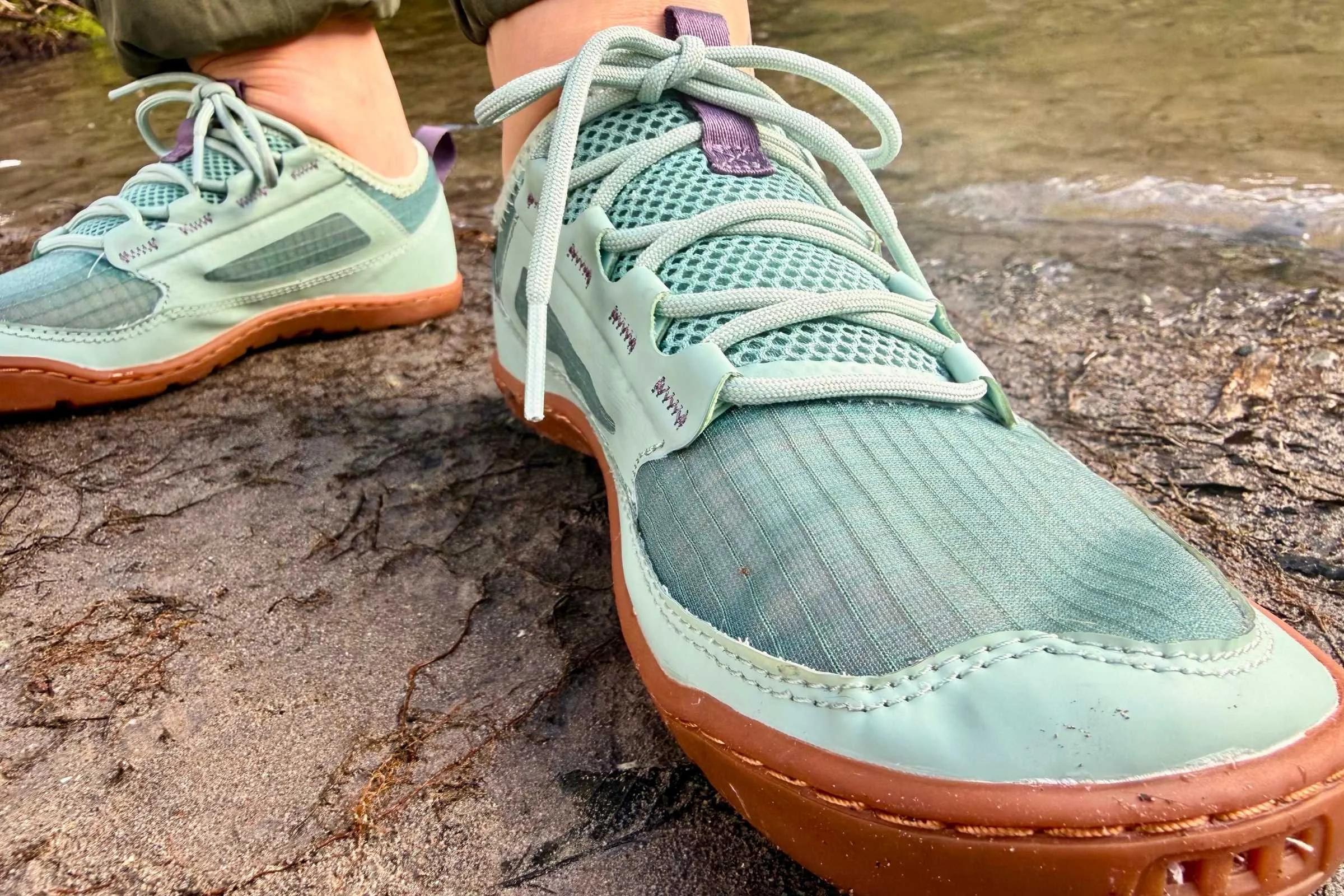 Drainage ports in the toe area help water escape after stepping out of the river. Photo by Steve Redmond