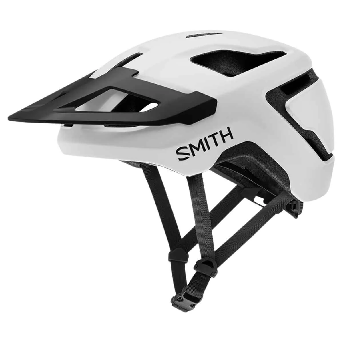 Smith Optics Pilot Mips helmet in white with black accents.